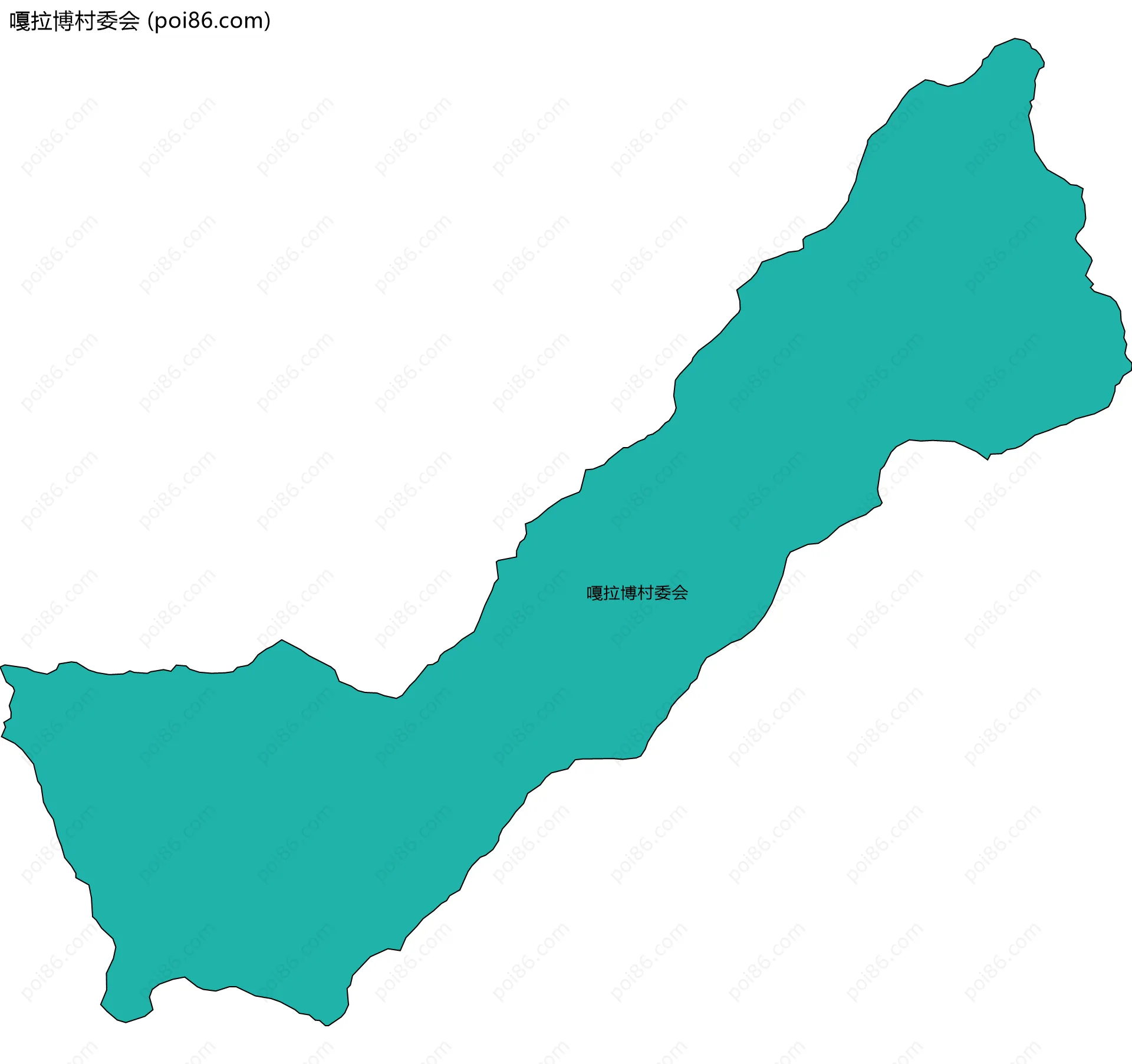 嘎拉博村委会边界地图