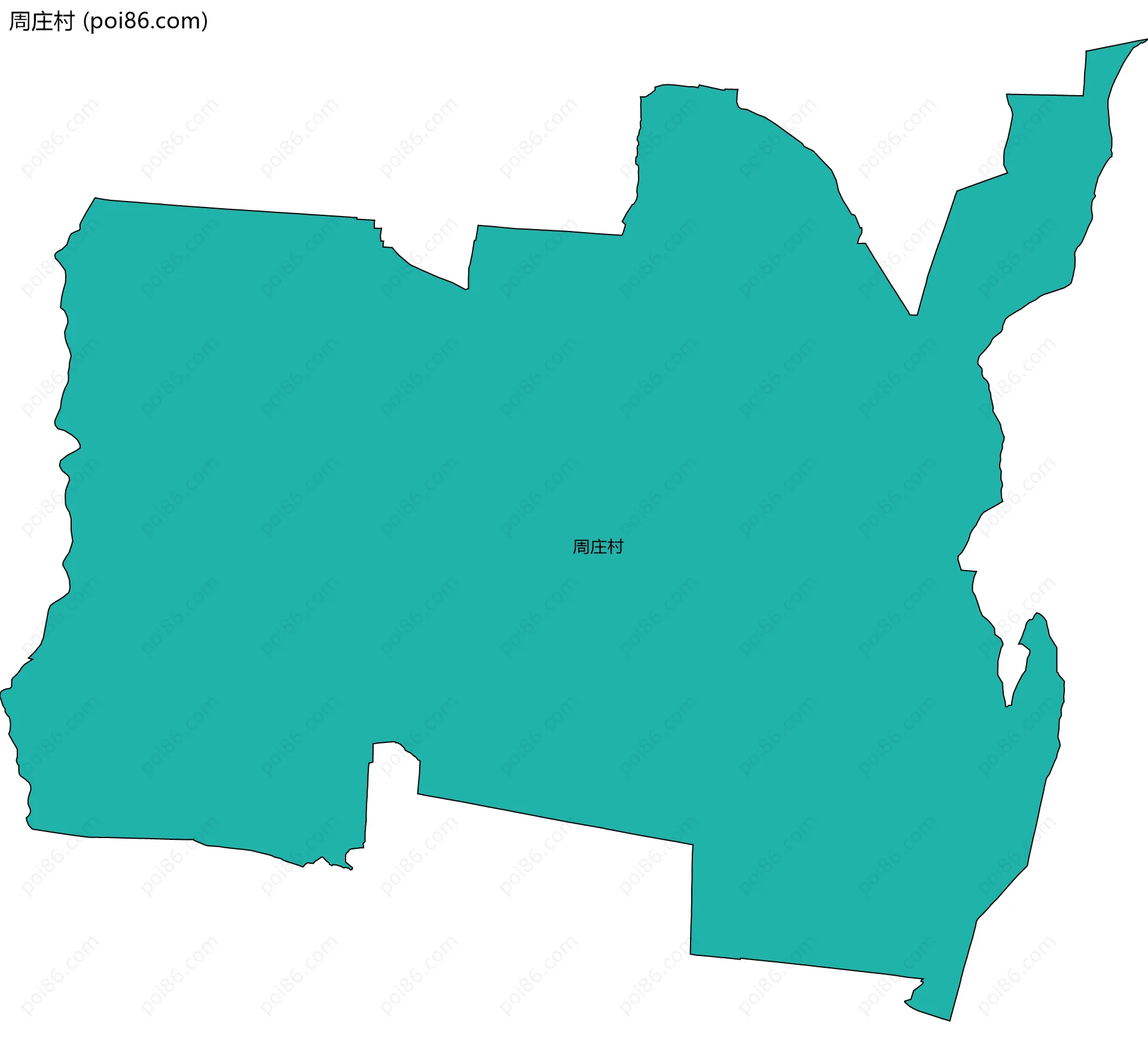 周庄村边界地图