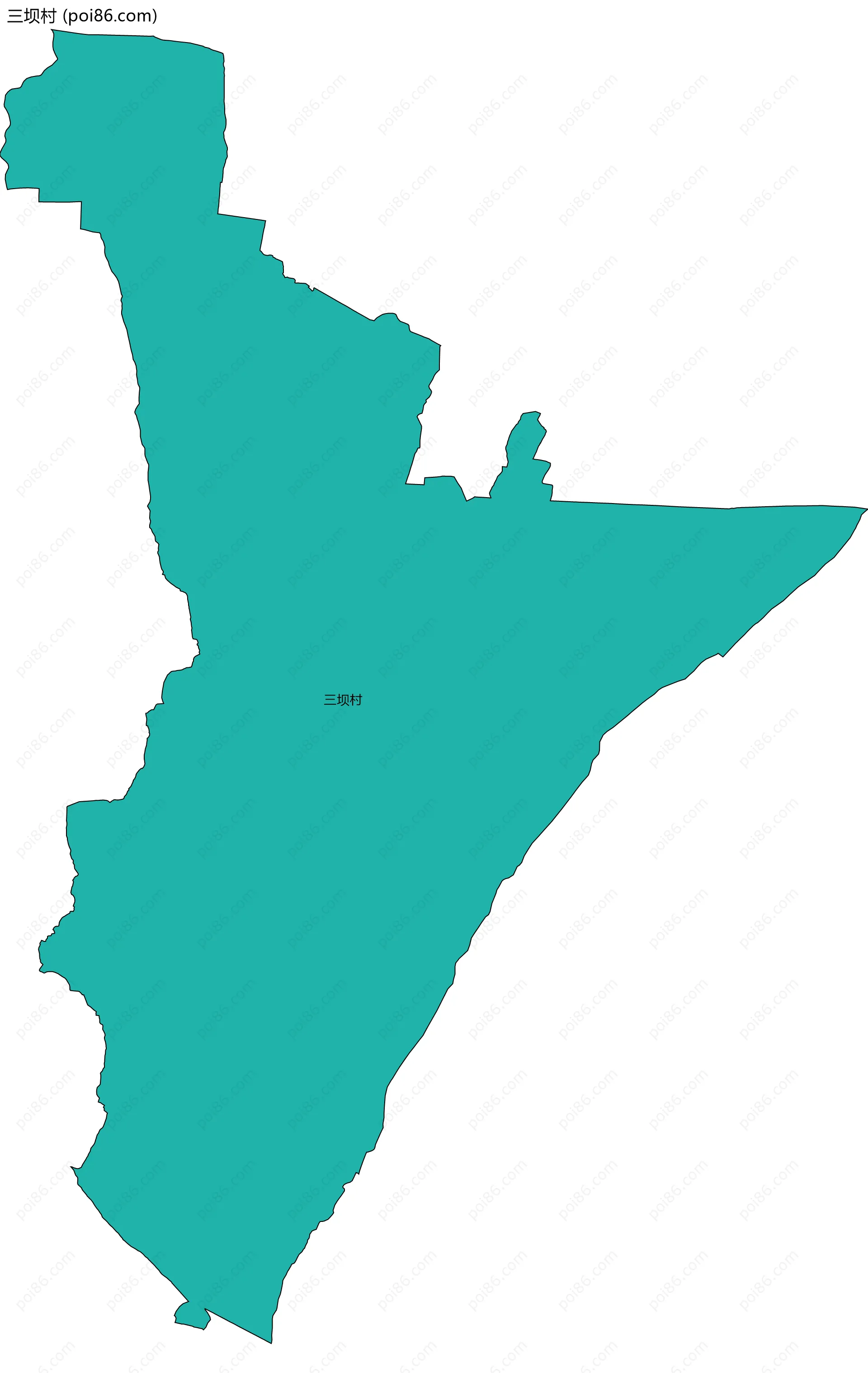 三坝村边界地图