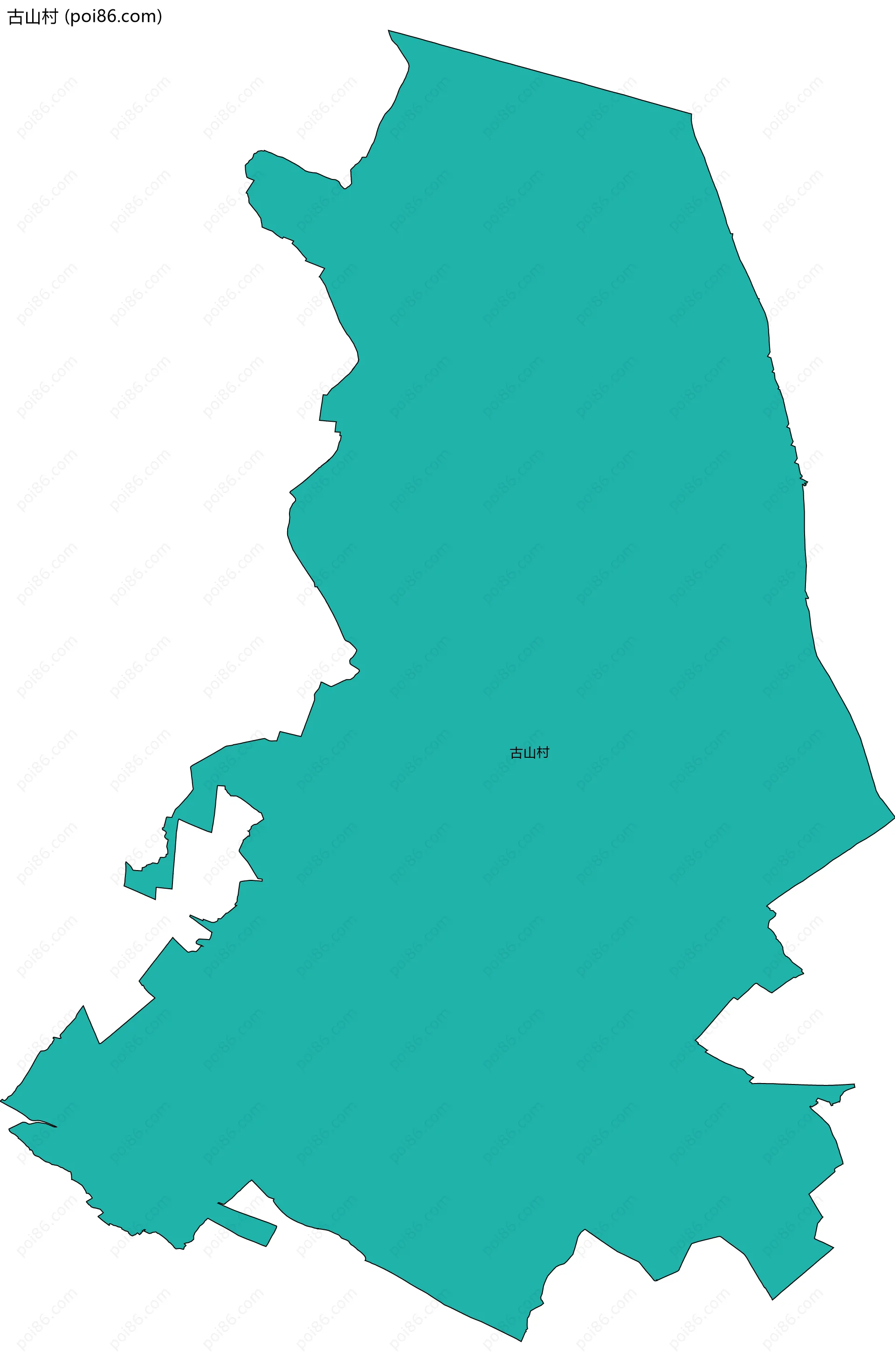 古山村边界地图