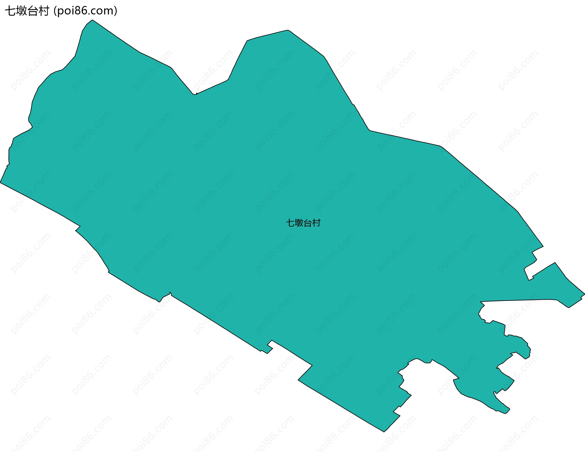 七墩台村边界地图