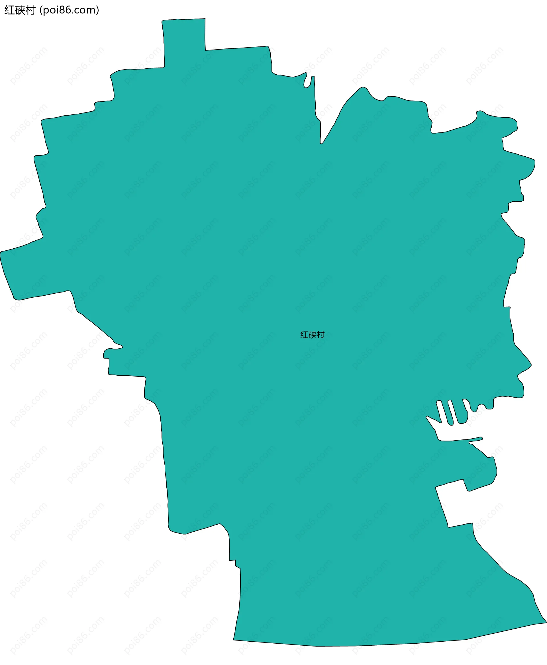 红硖村边界地图