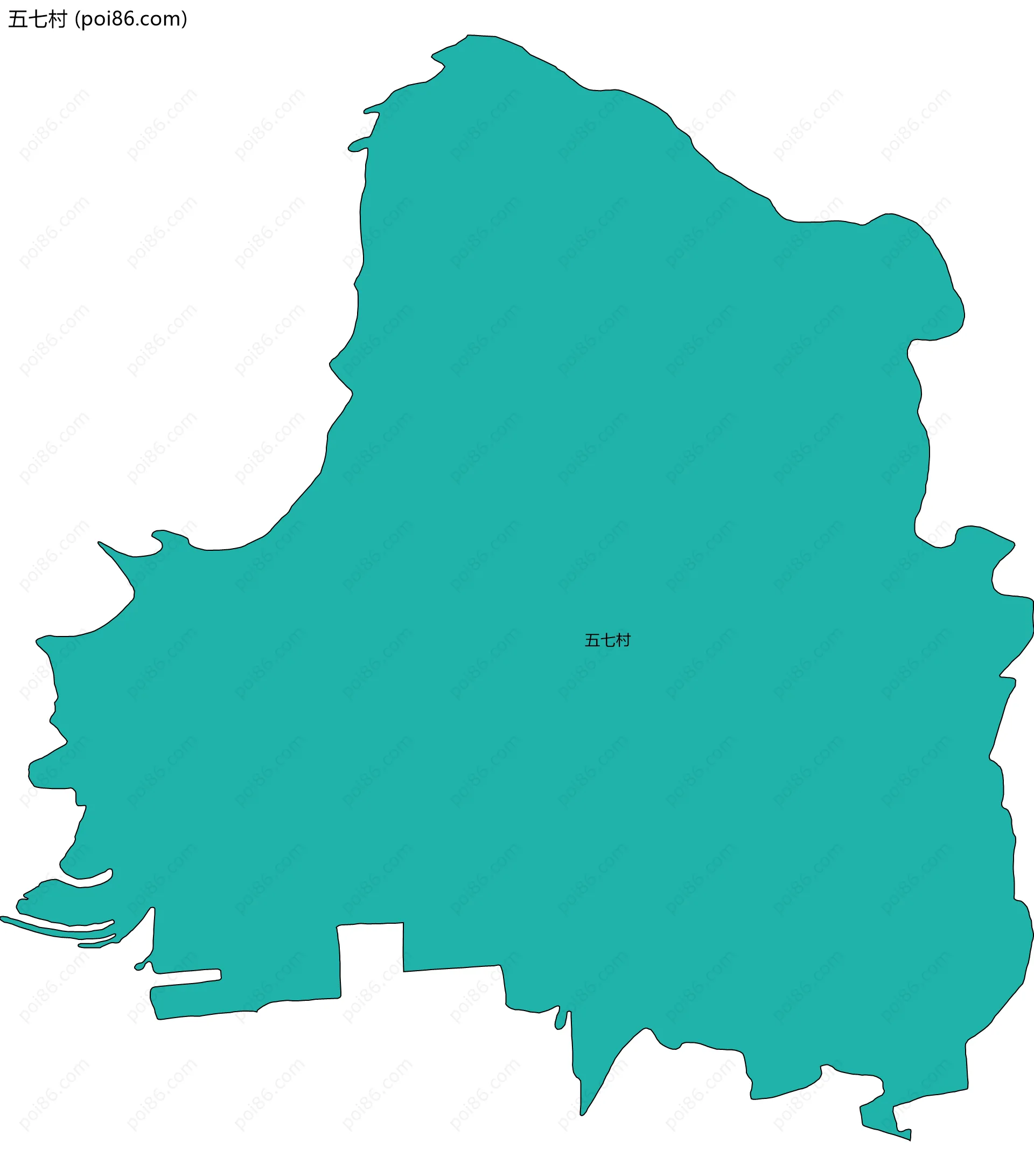 五七村边界地图