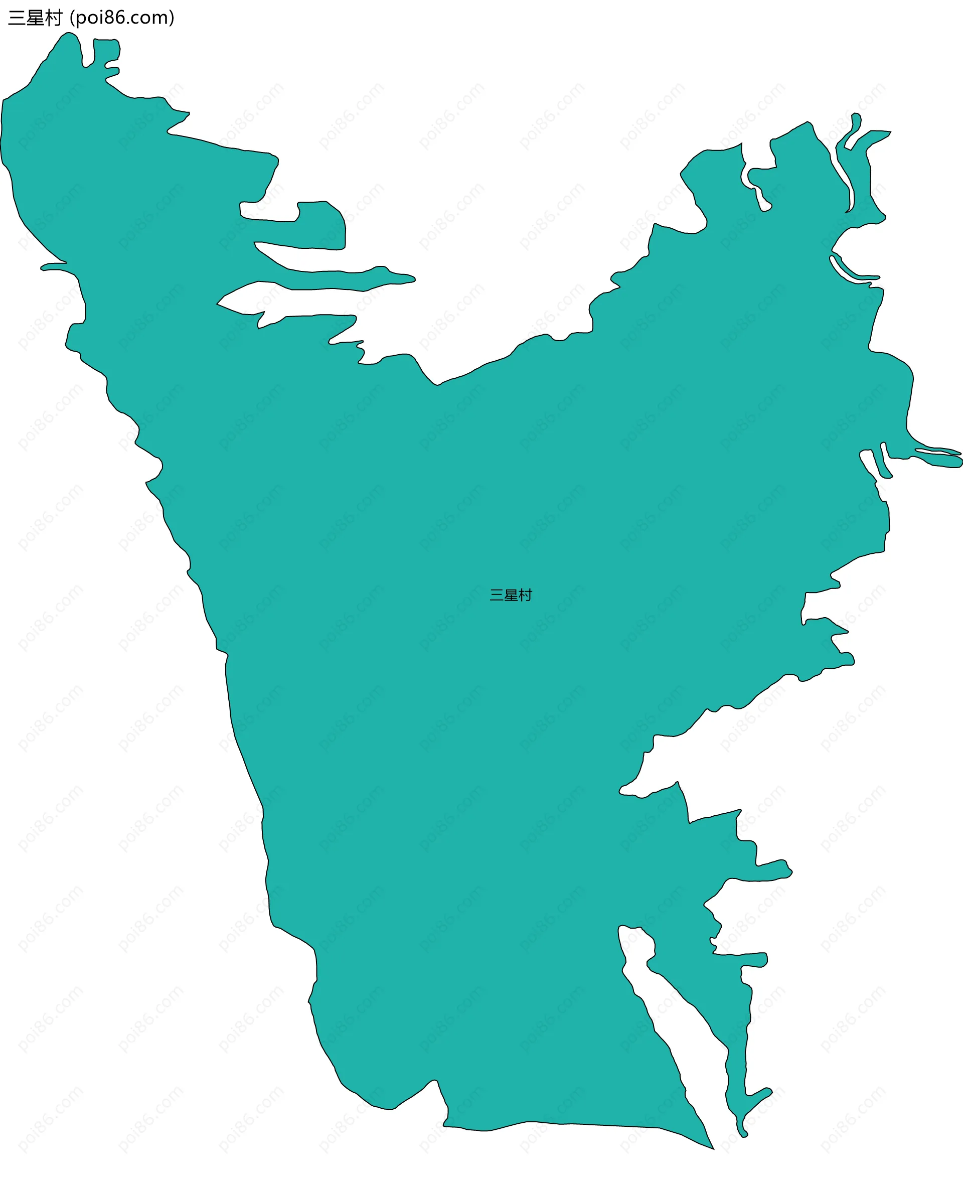 三星村边界地图