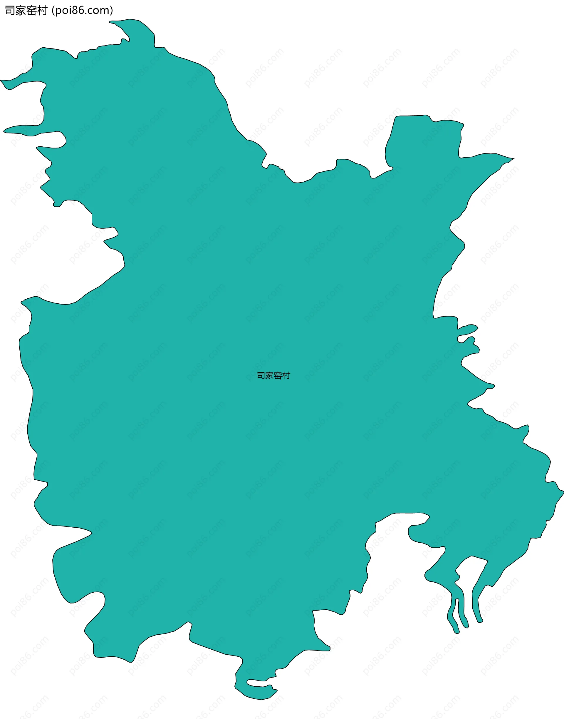 司家窑村边界地图