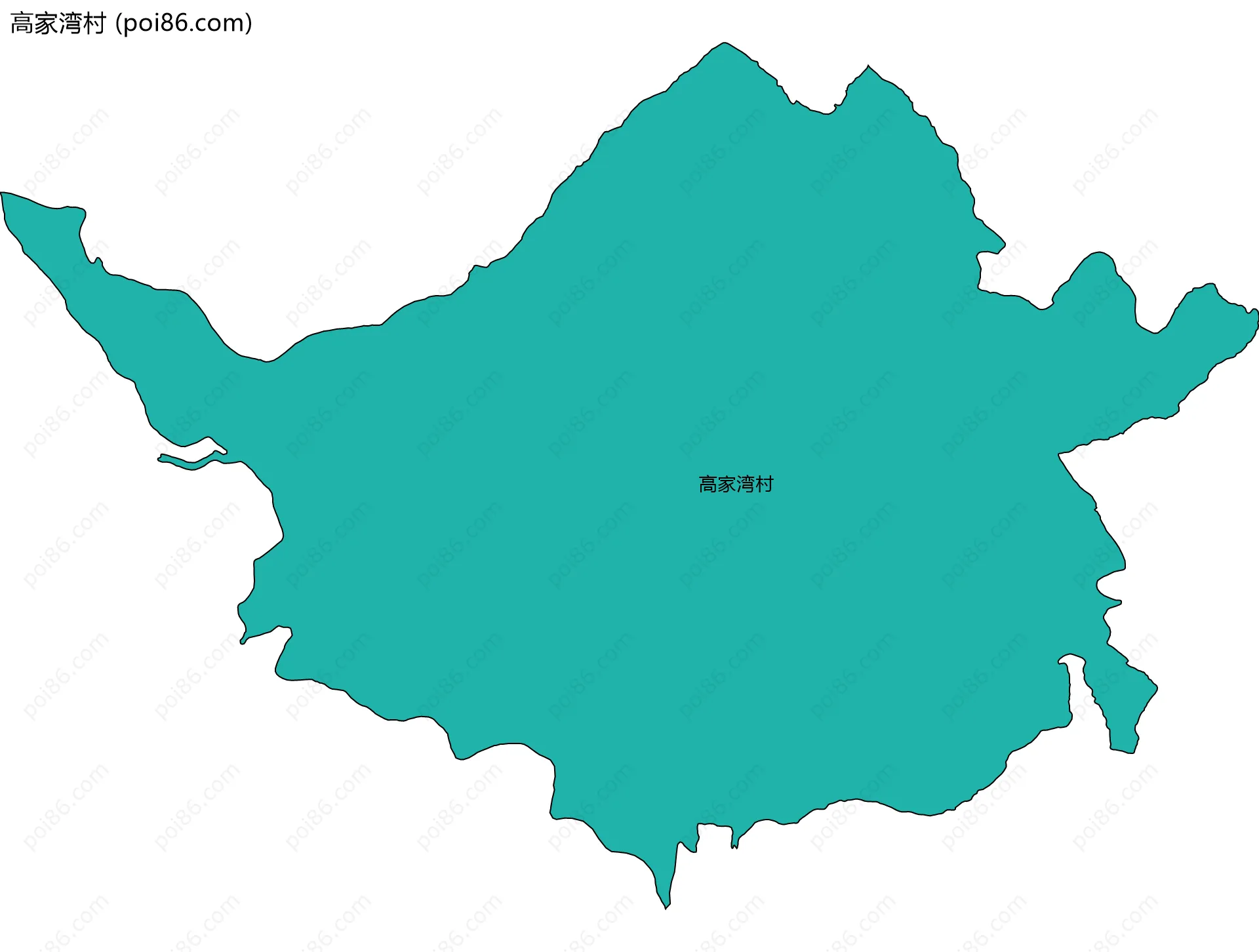 高家湾村边界地图