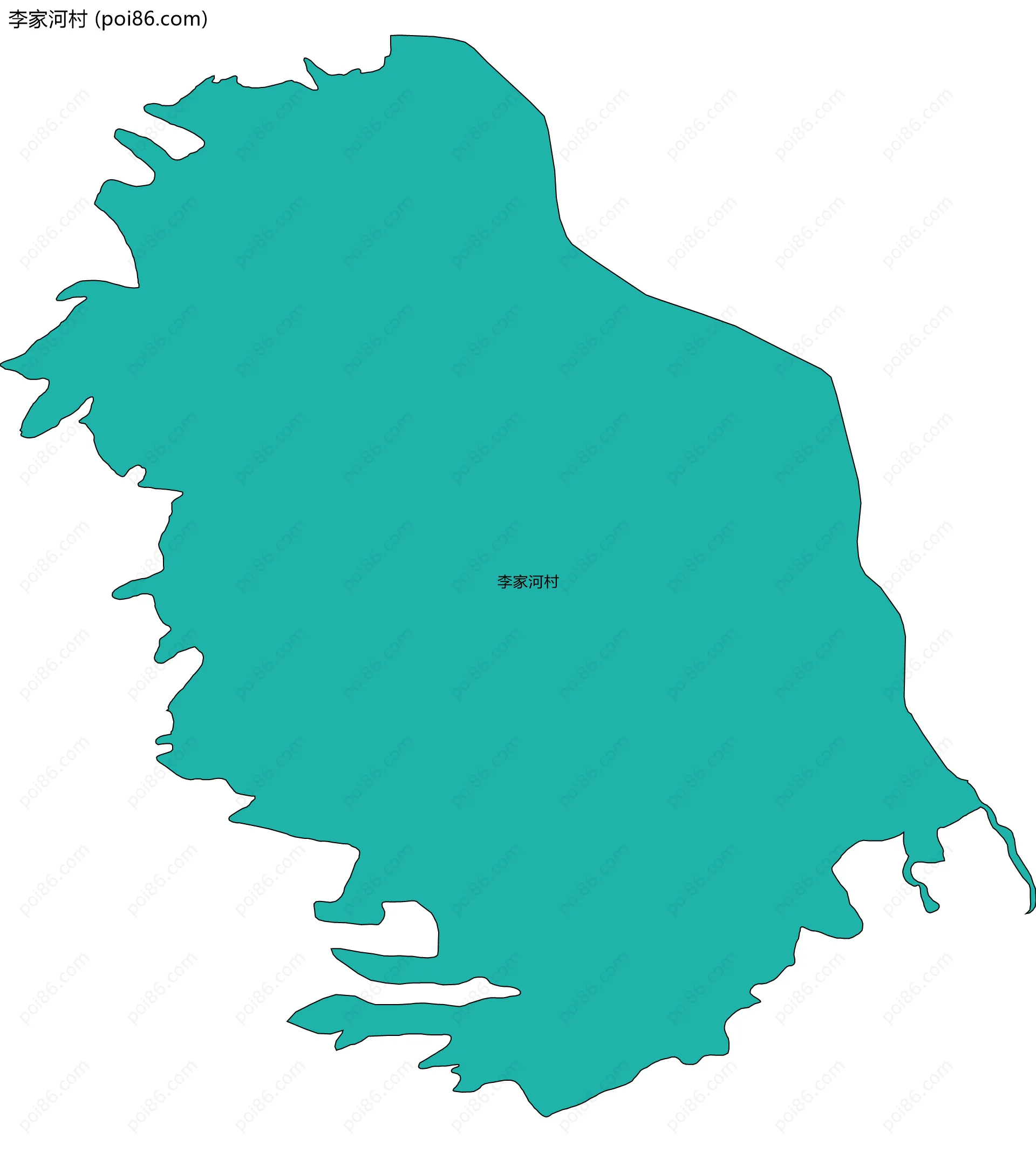 李家河村边界地图