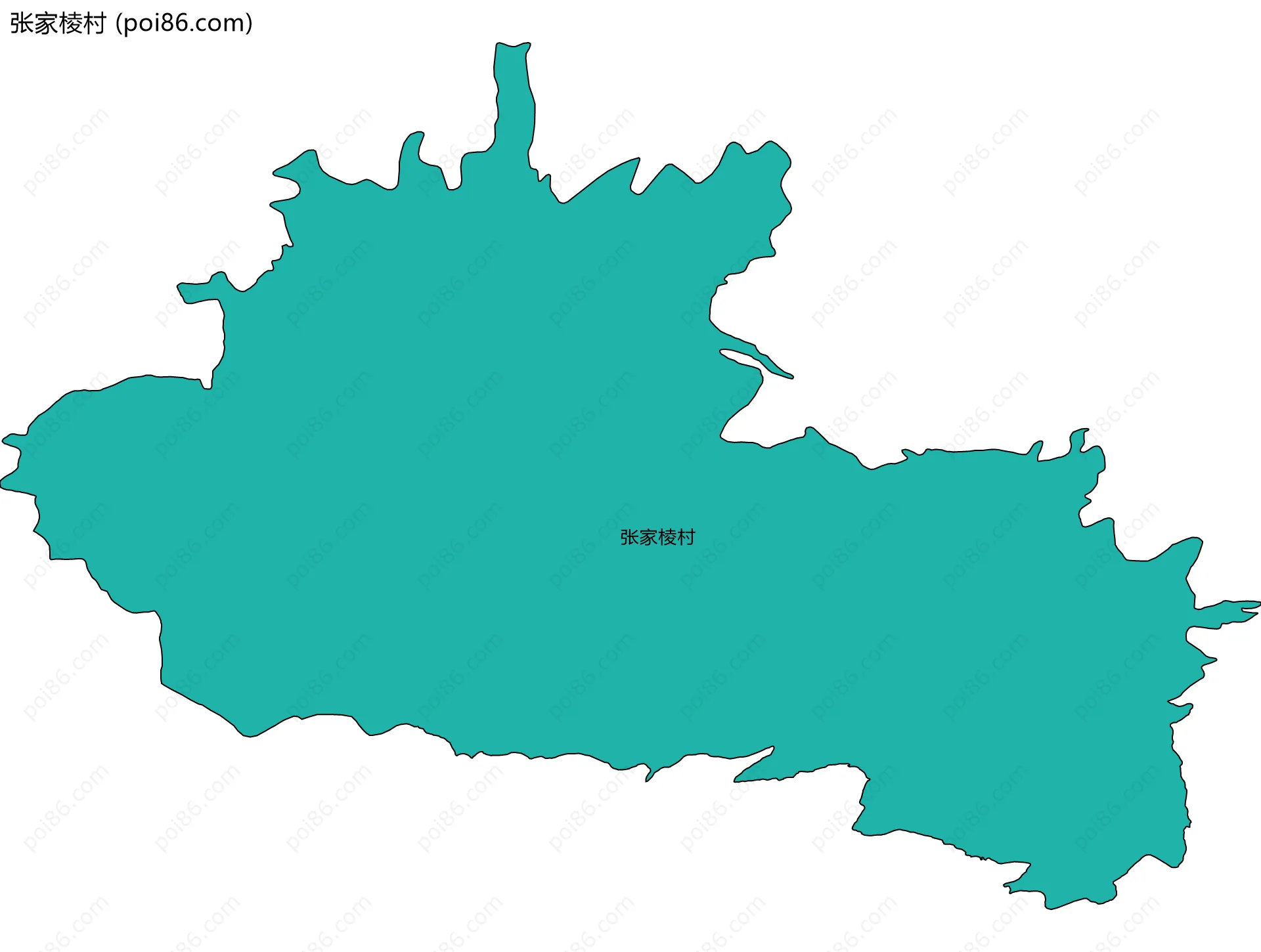 张家棱村边界地图