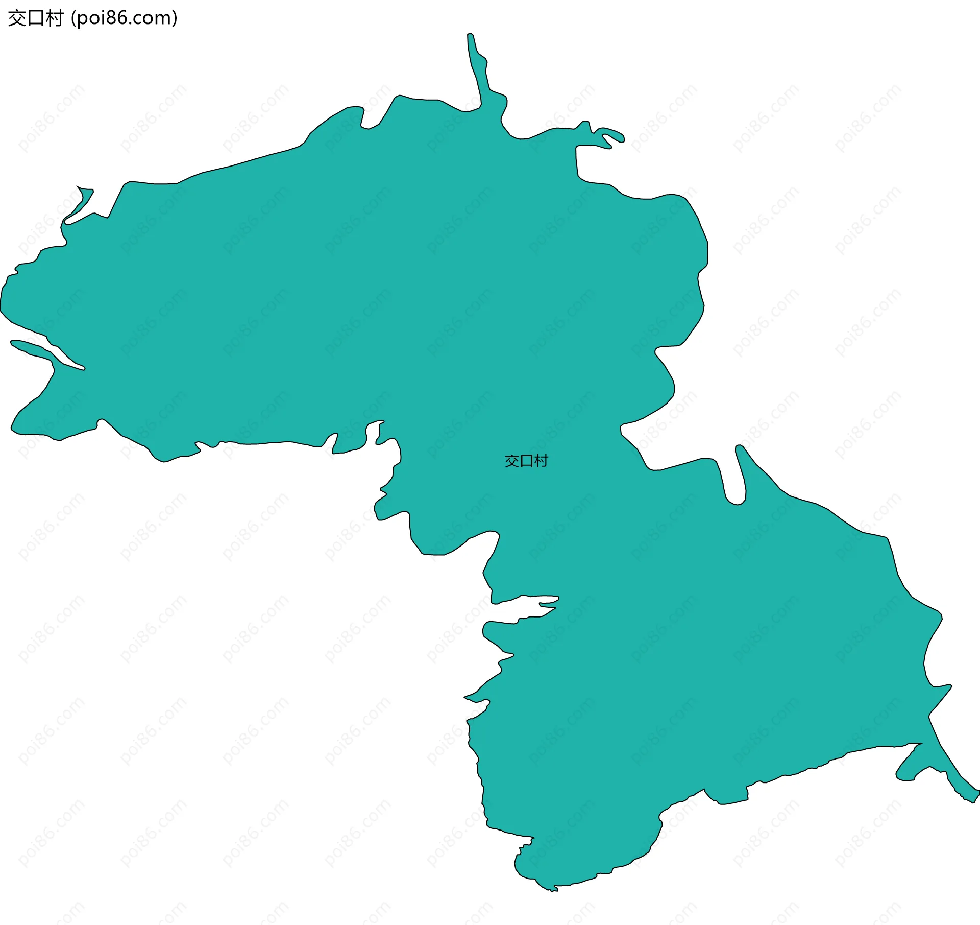 交口村边界地图
