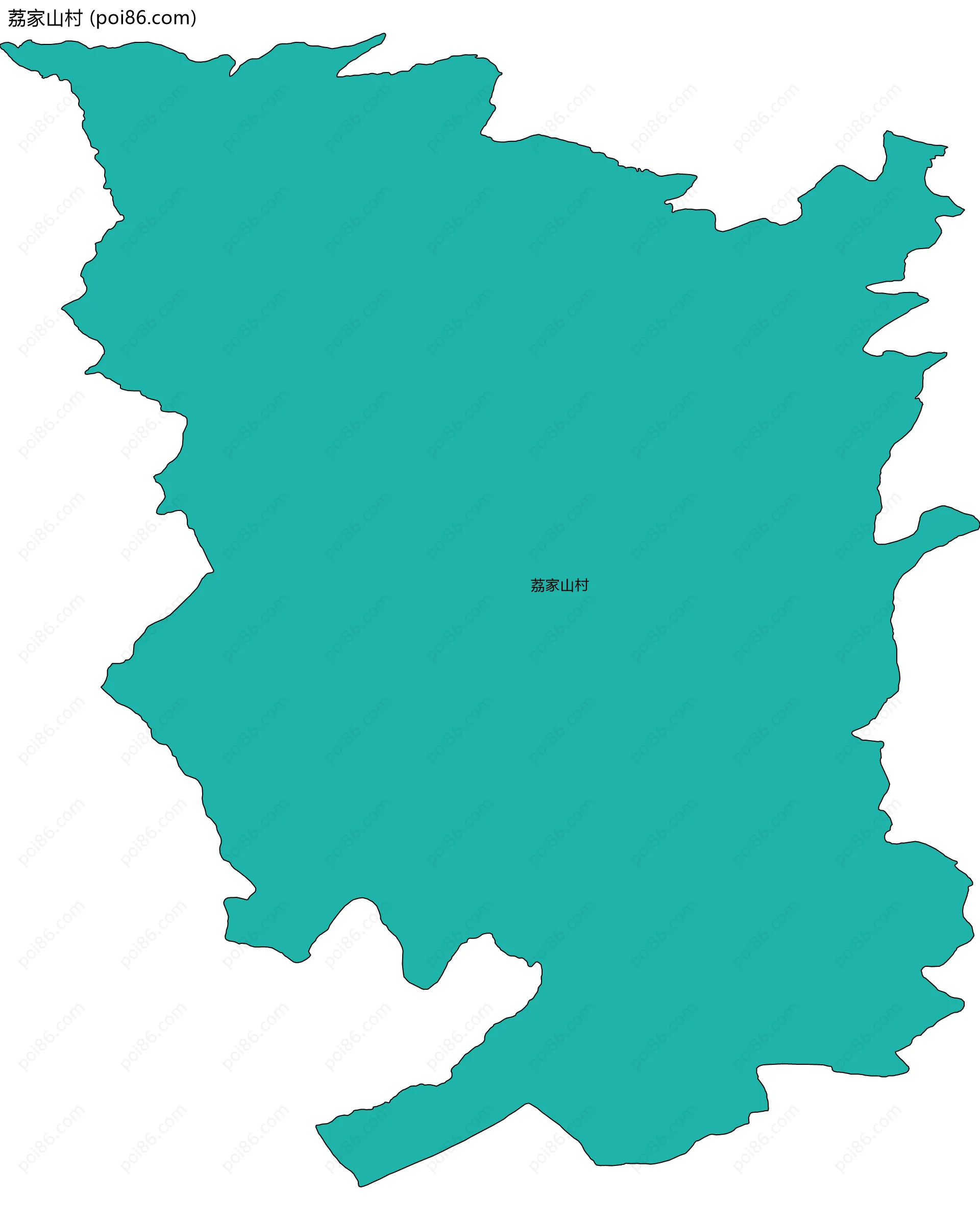 荔家山村边界地图