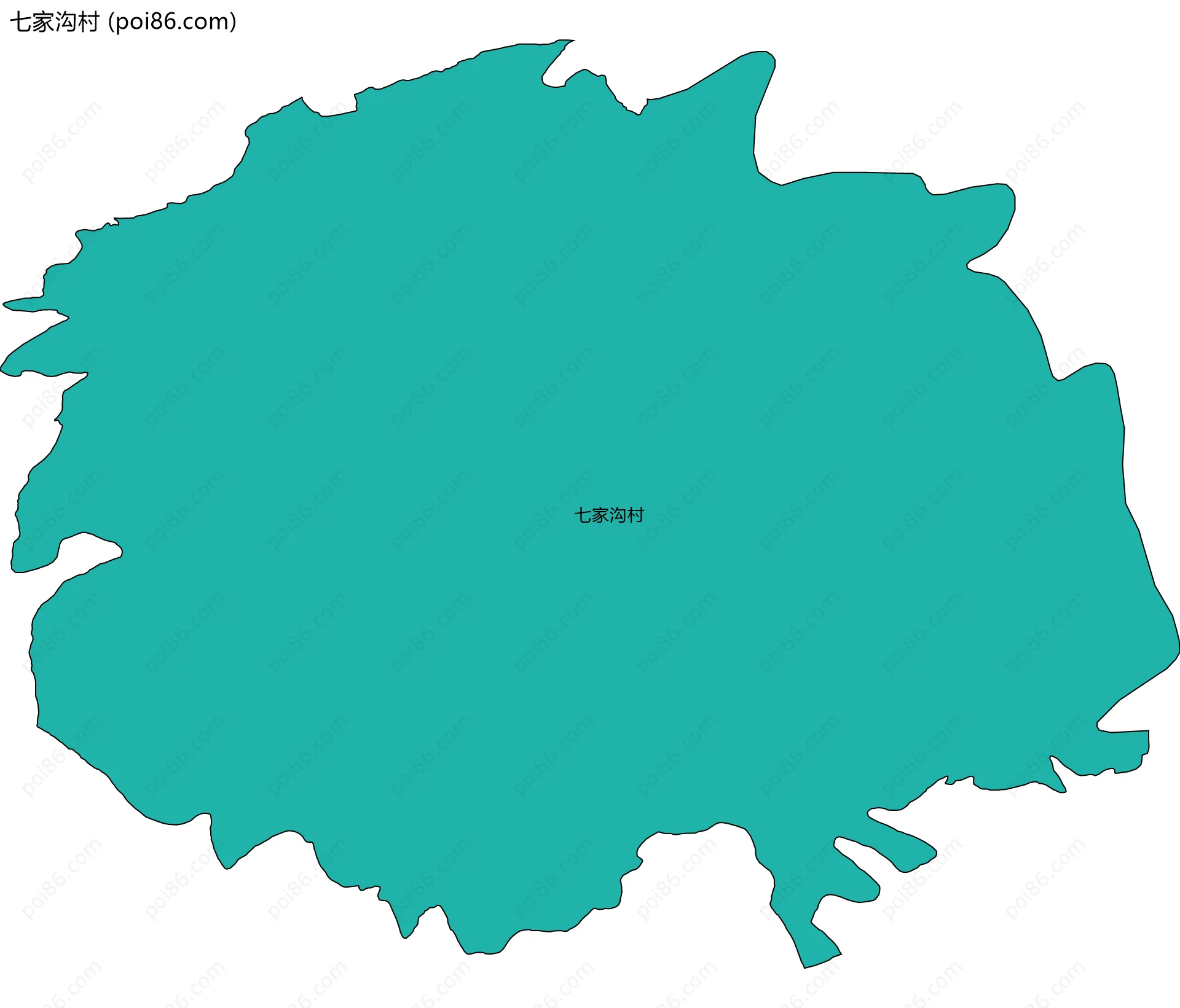 七家沟村边界地图