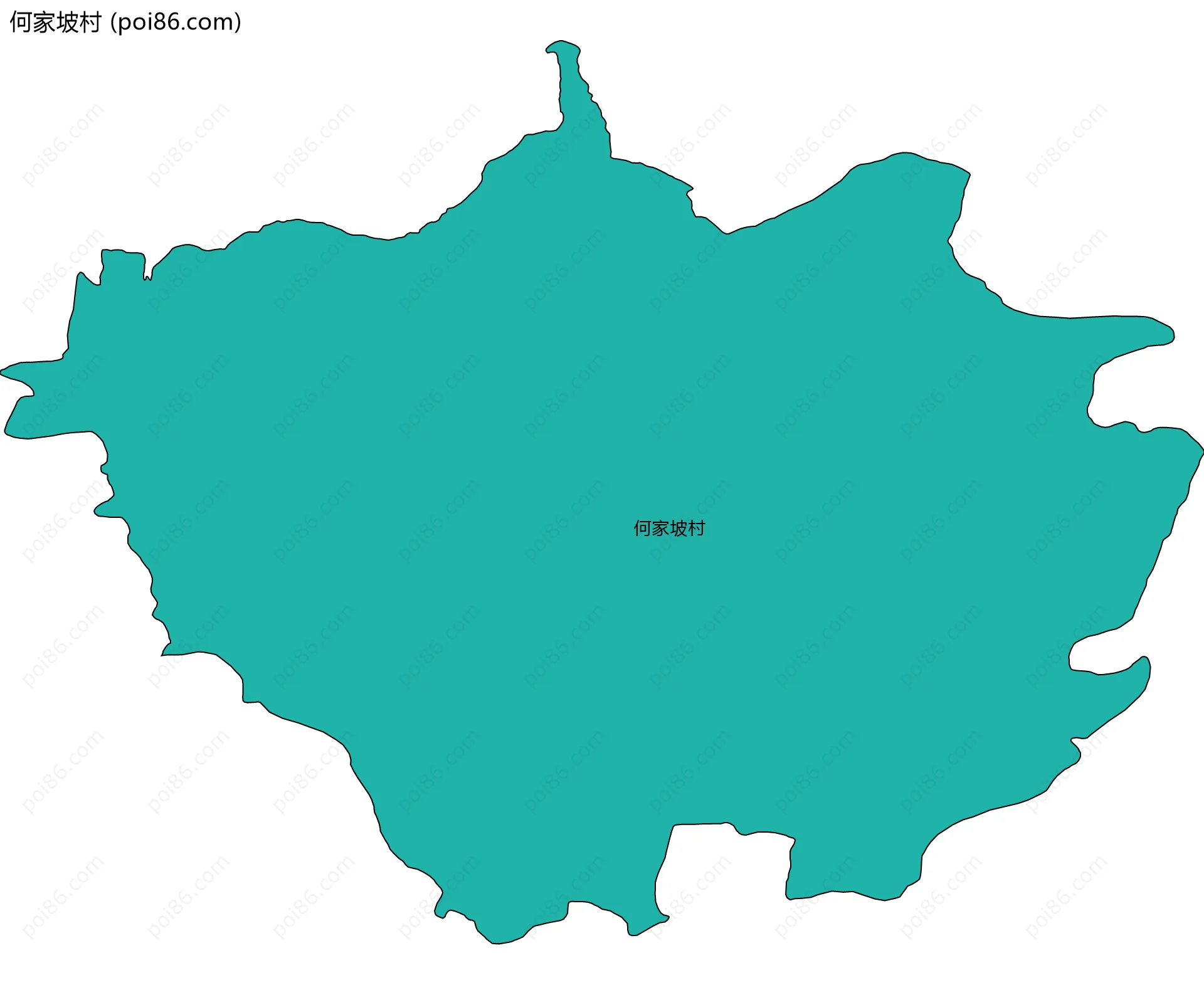 何家坡村边界地图