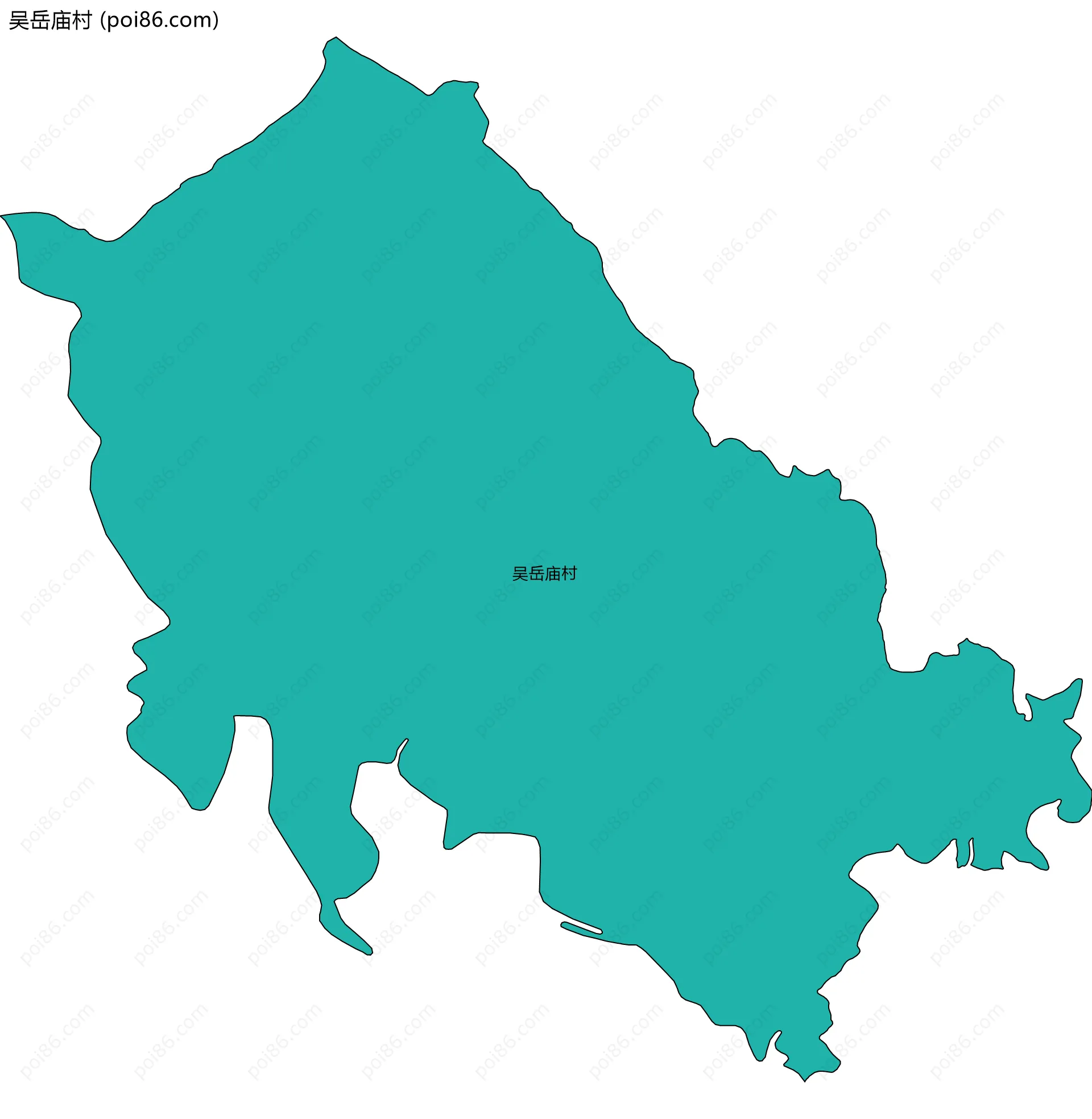 吴岳庙村边界地图