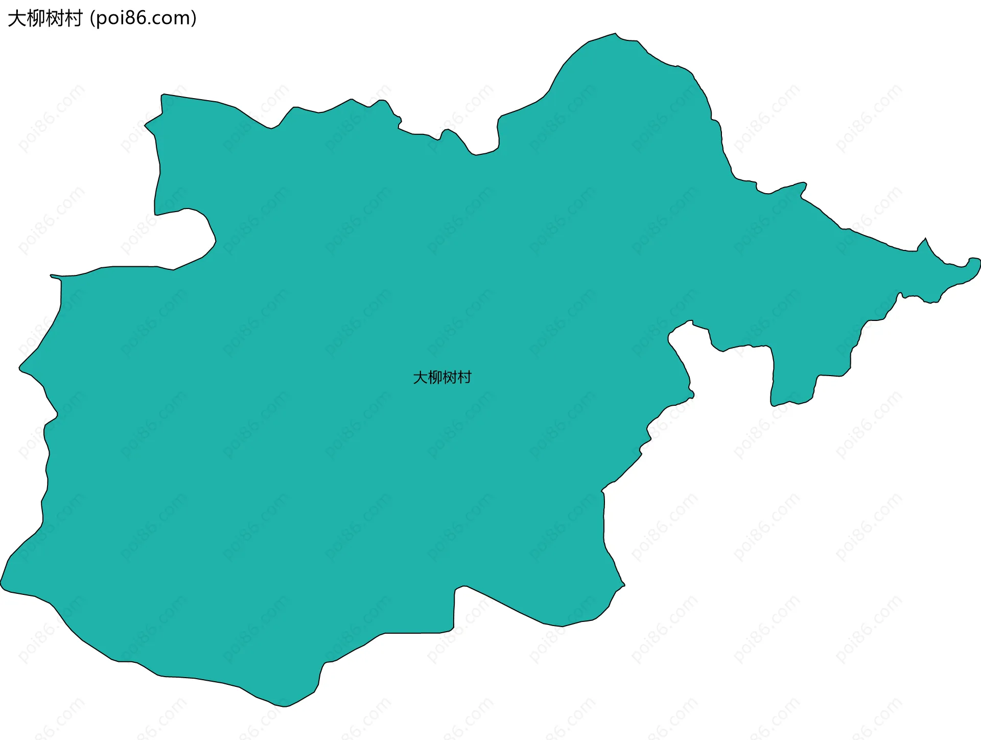 大柳树村边界地图