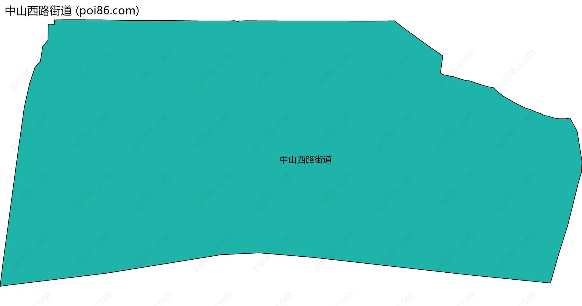 中山西路街道边界地图