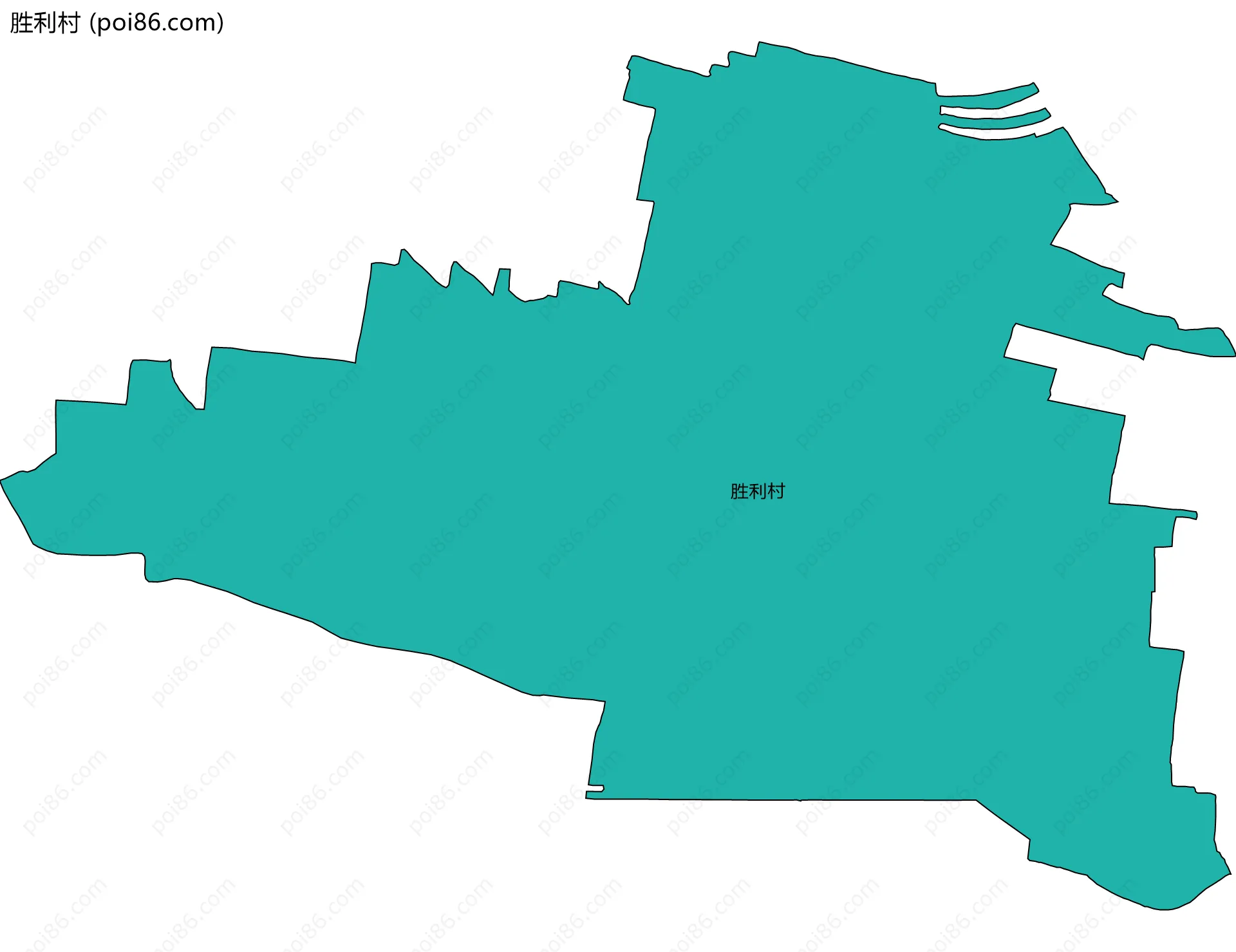 胜利村边界地图