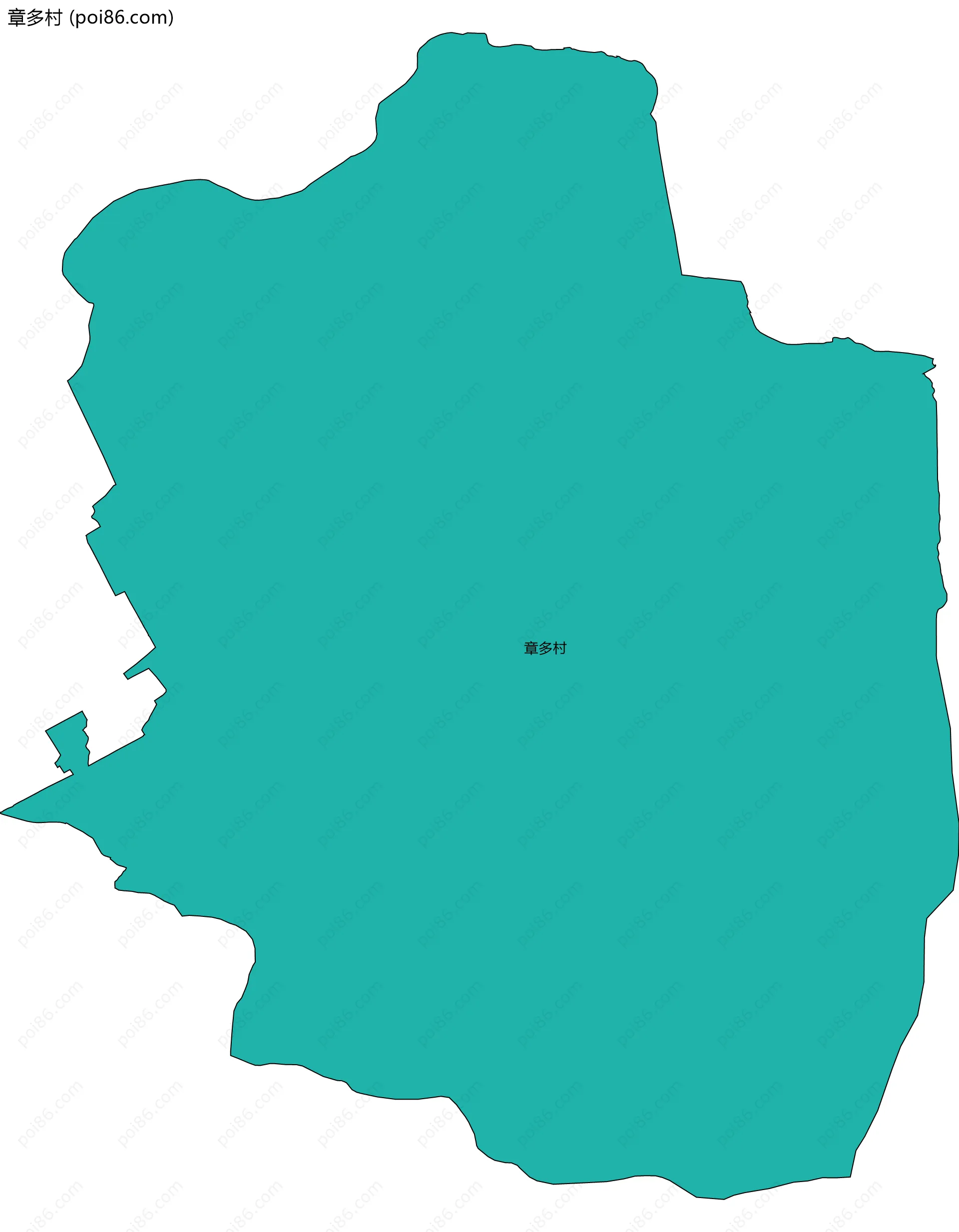 章多村边界地图