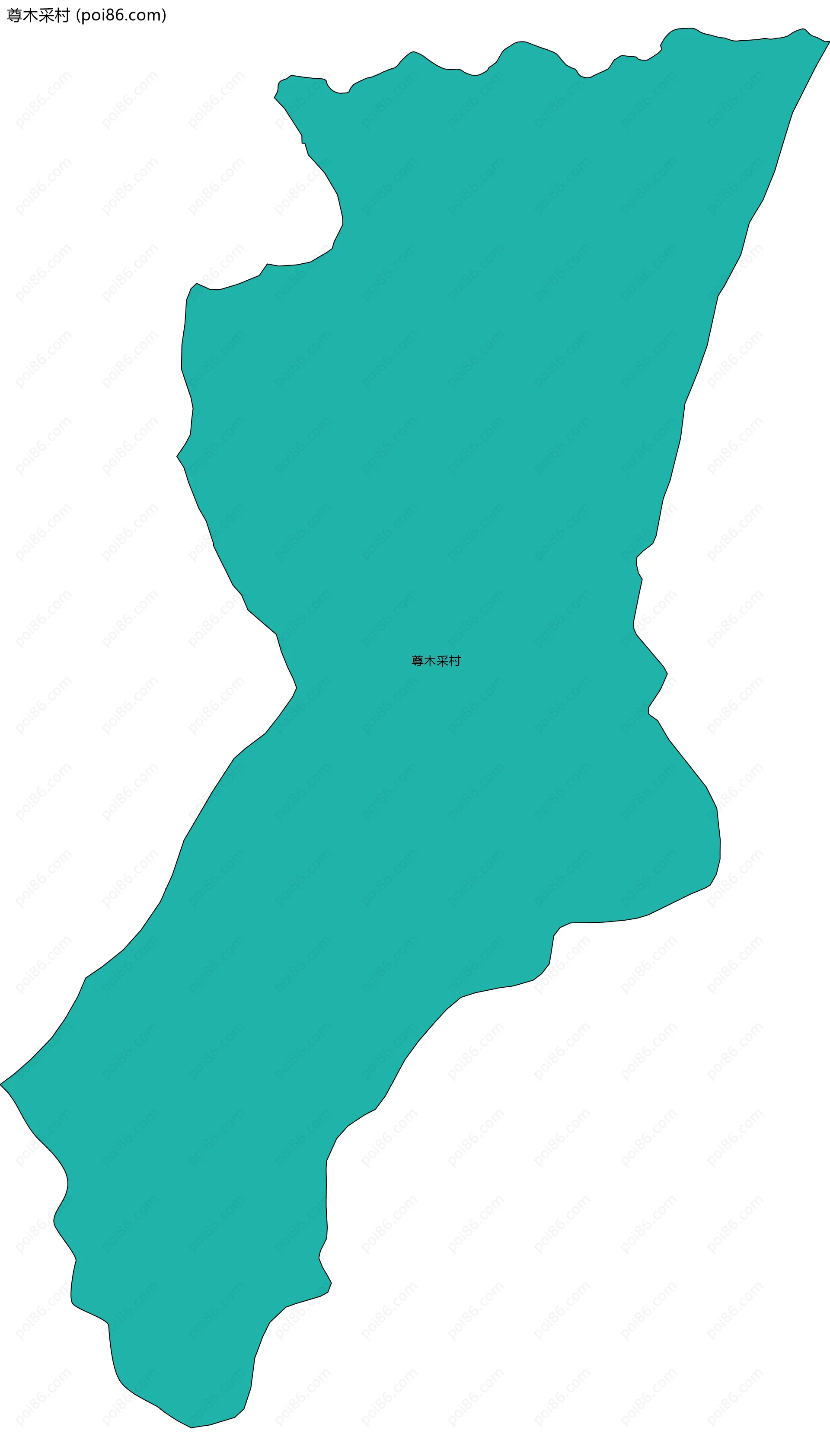尊木采村边界地图