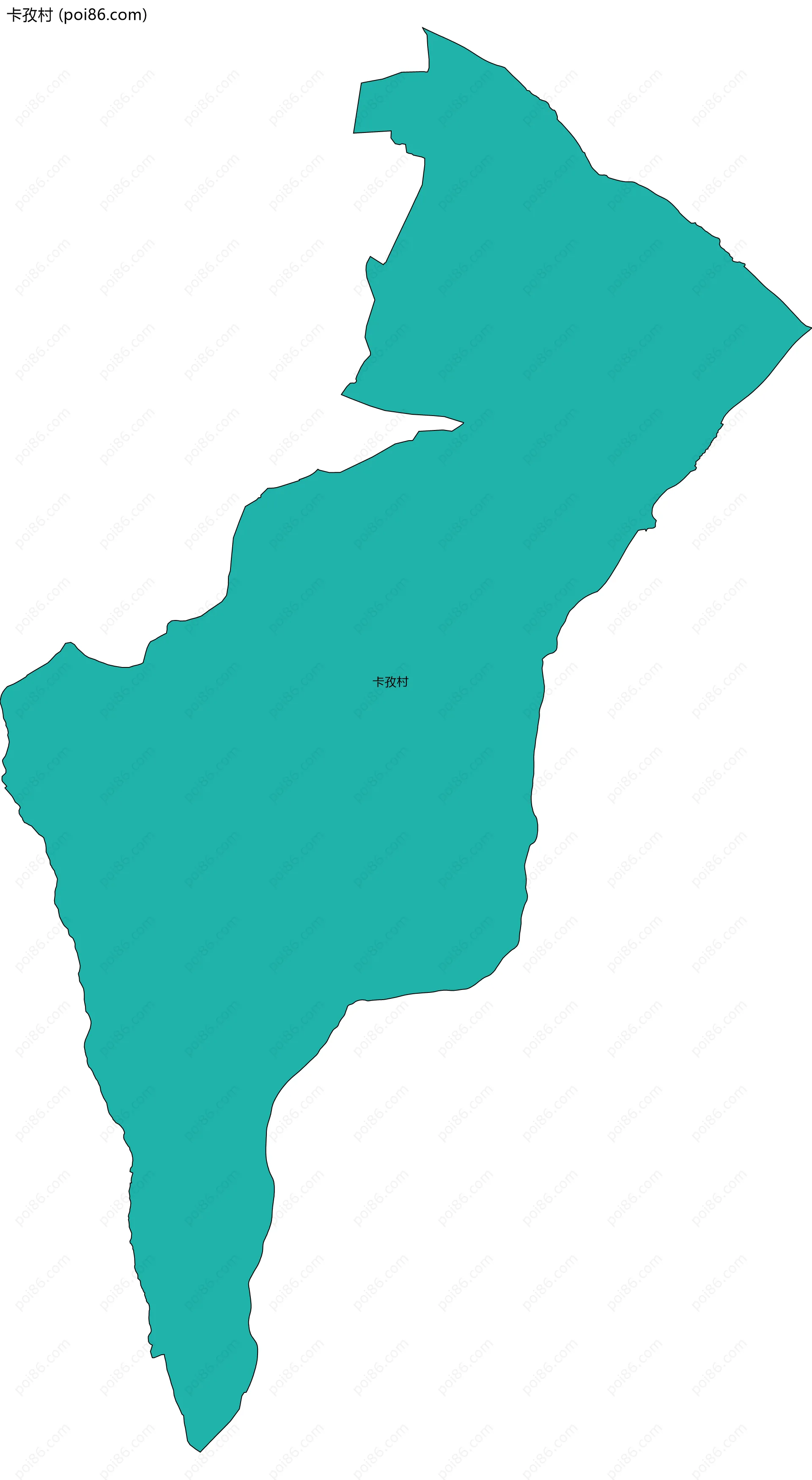 卡孜村边界地图