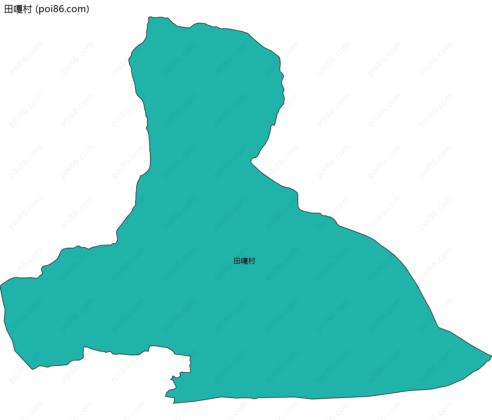 田嘎村边界地图