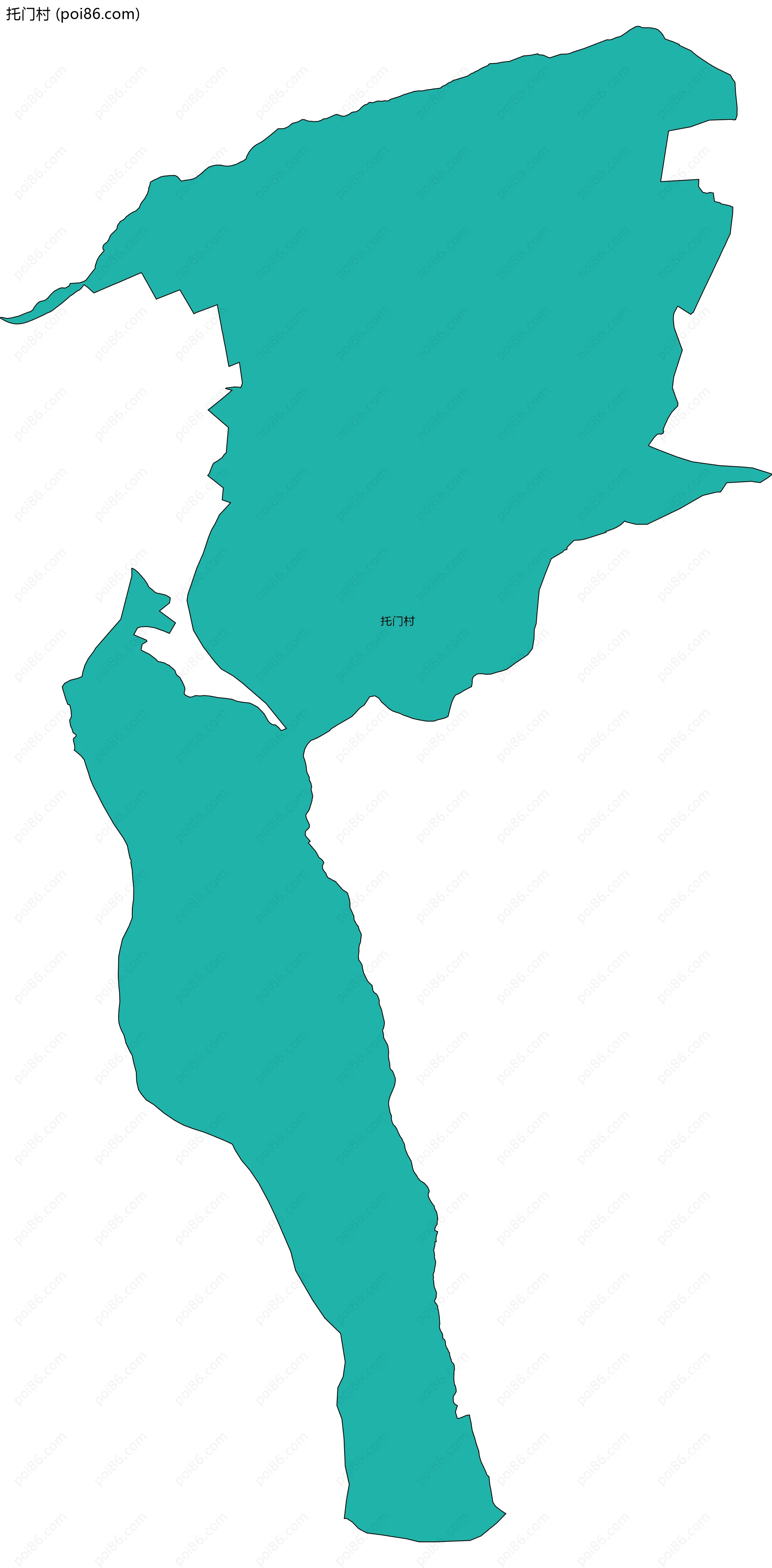 托门村边界地图