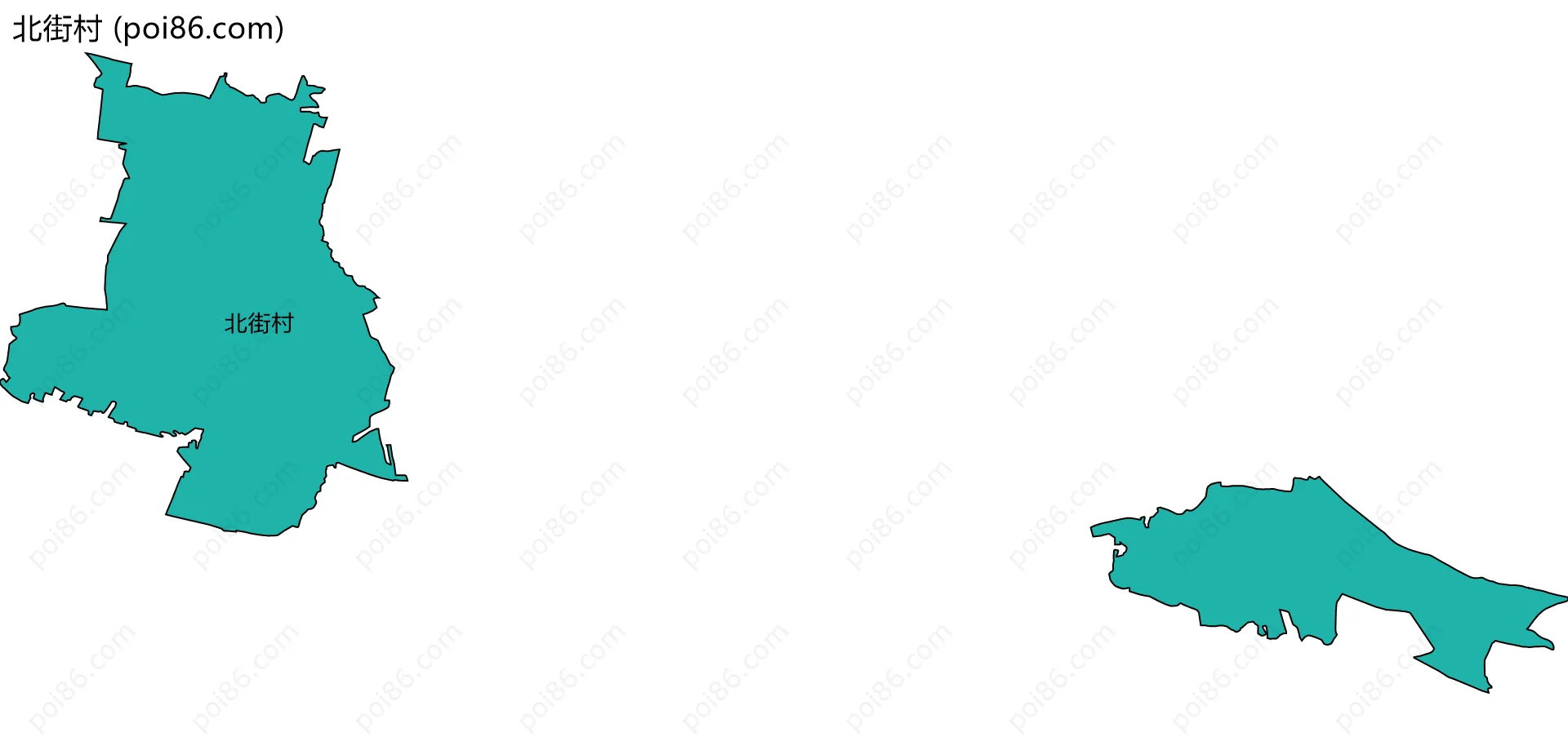 北街村边界地图
