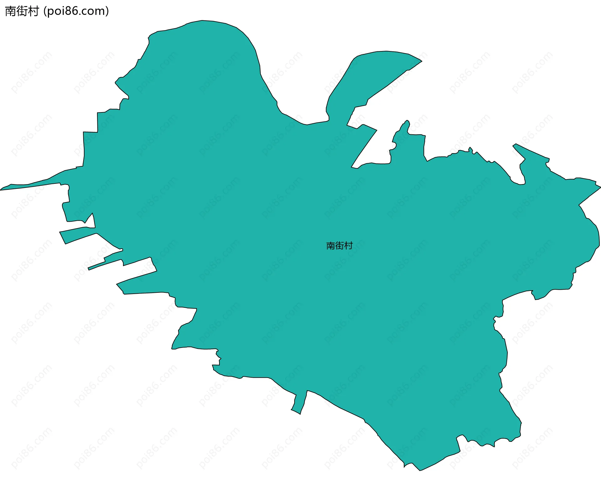 南街村边界地图