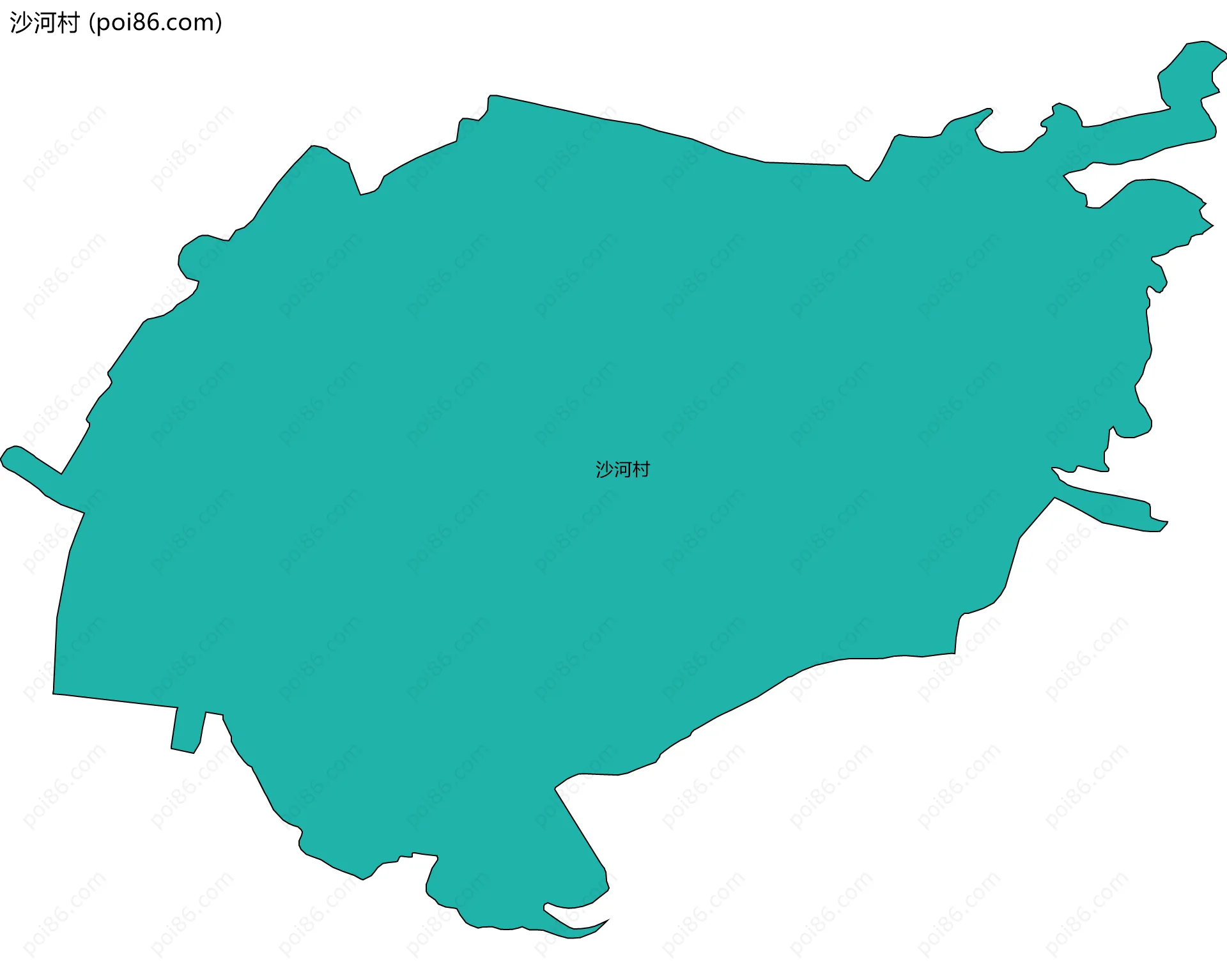 沙河村边界地图