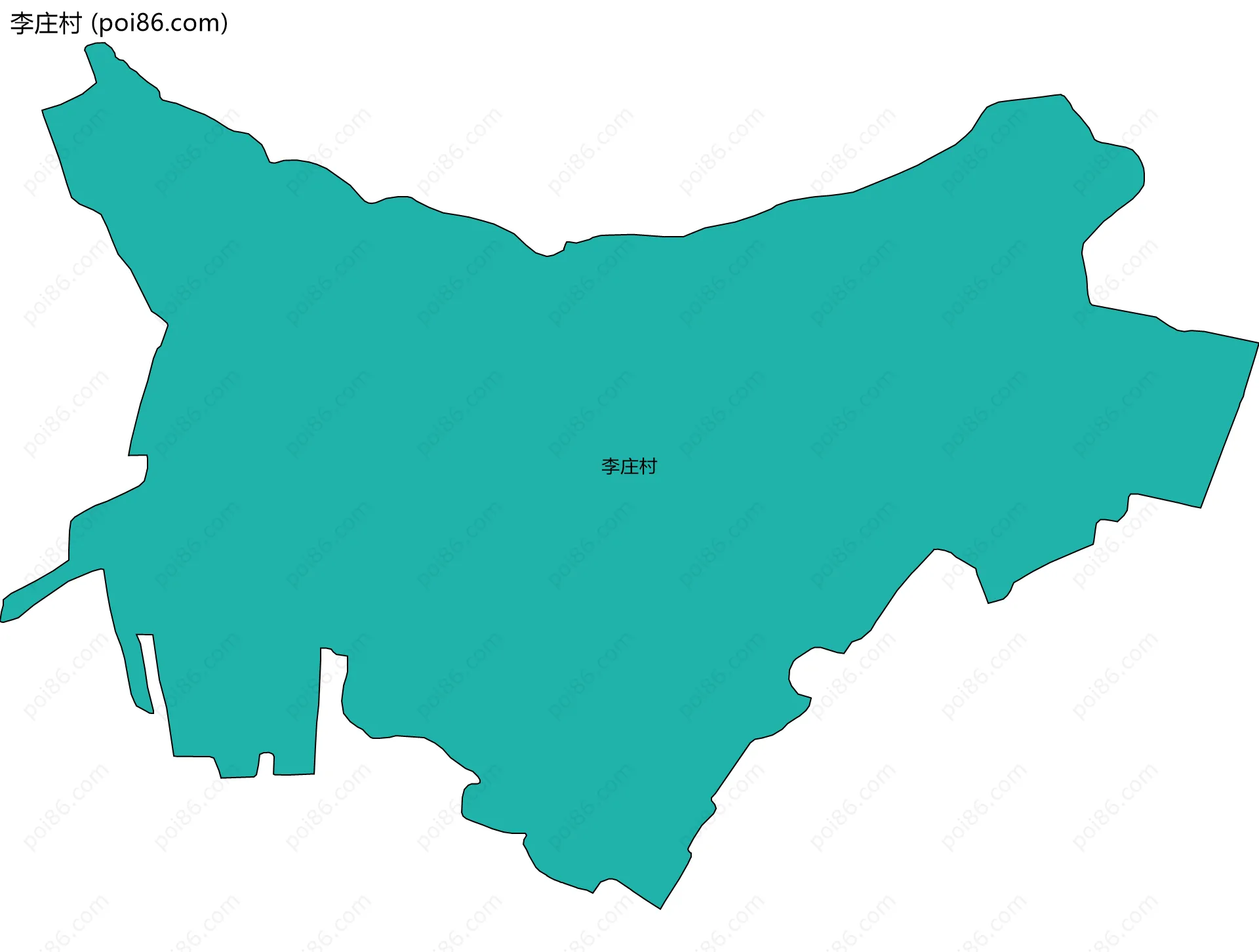 李庄村边界地图