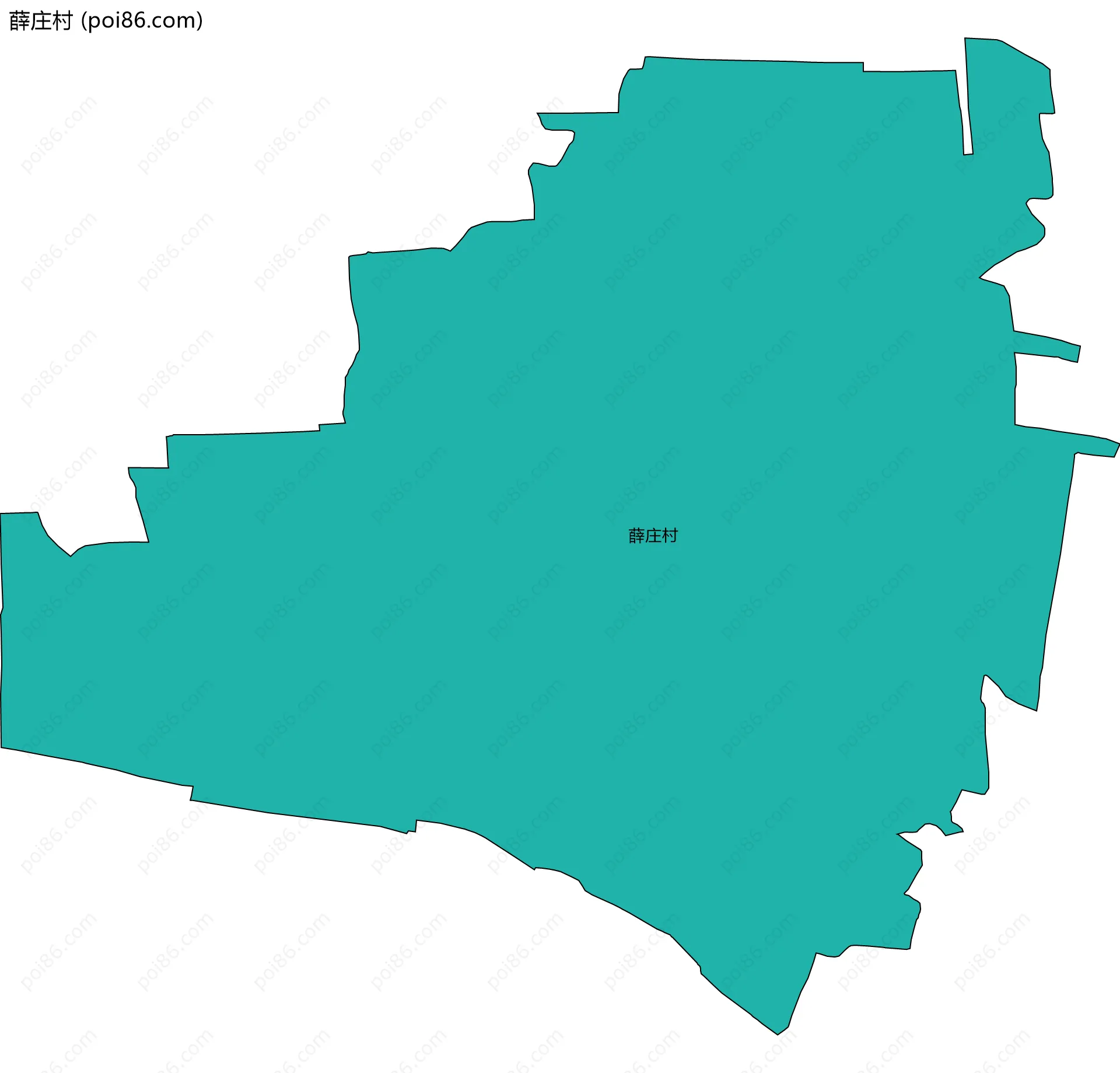 薛庄村边界地图
