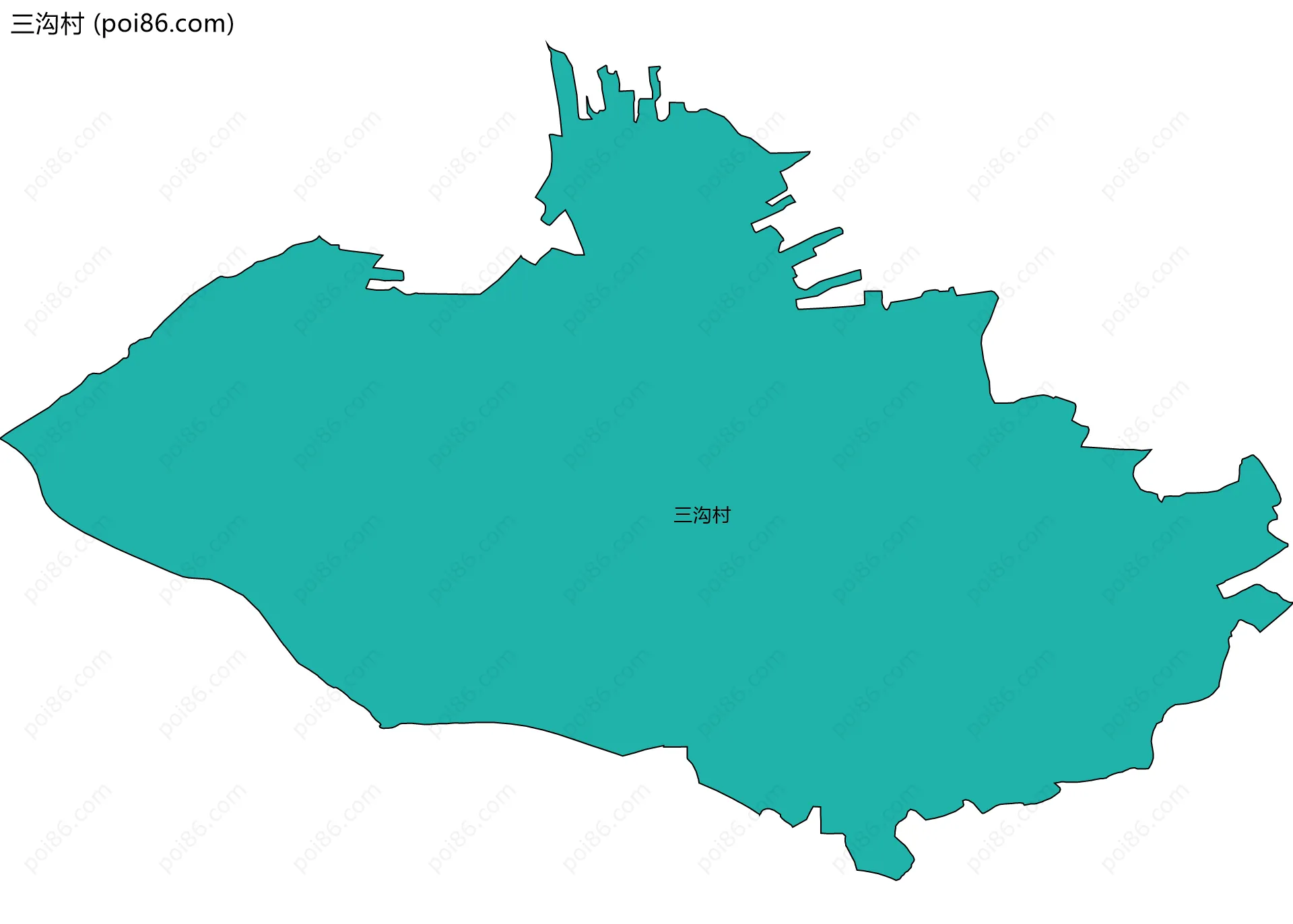 三沟村边界地图