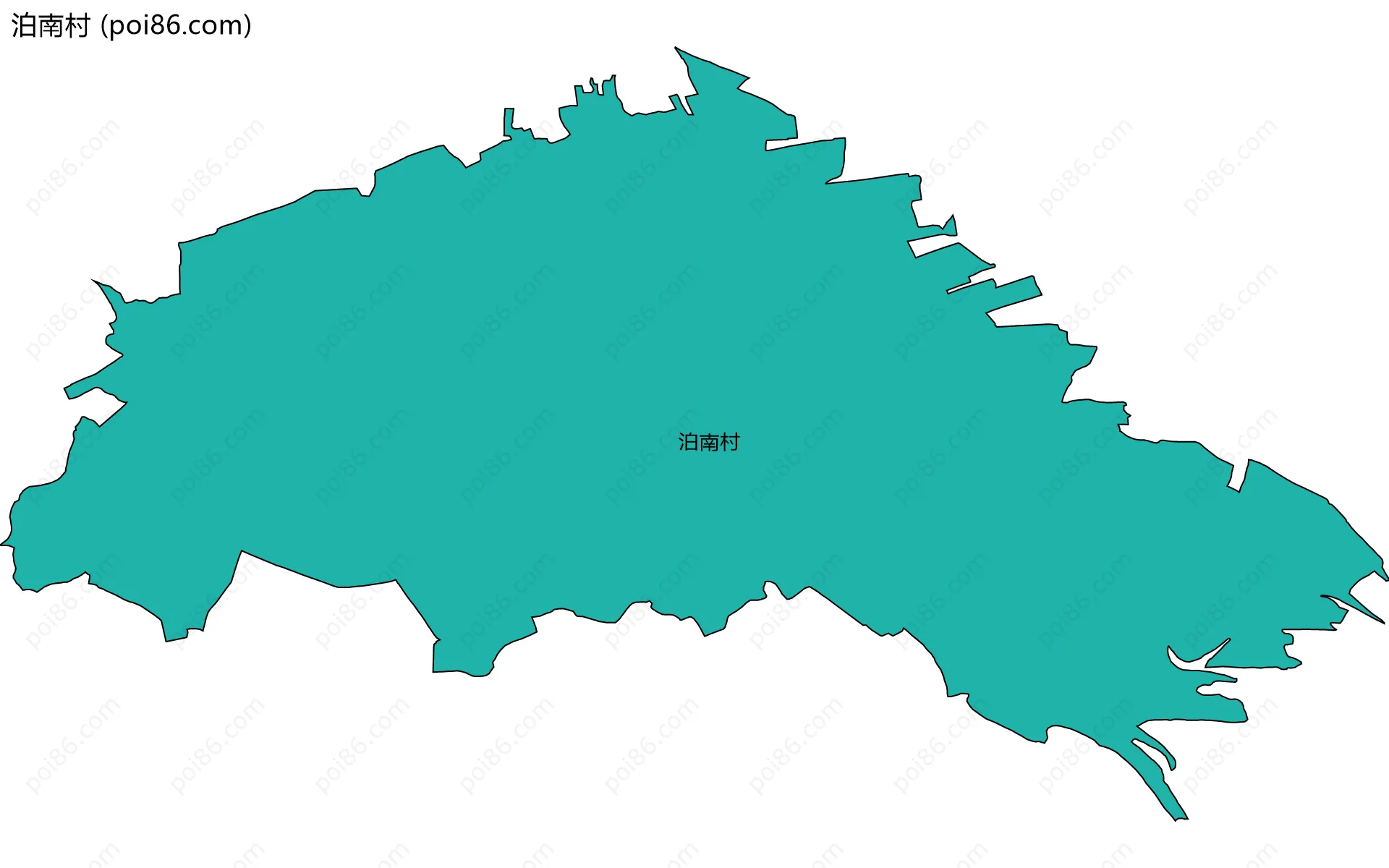 泊南村边界地图