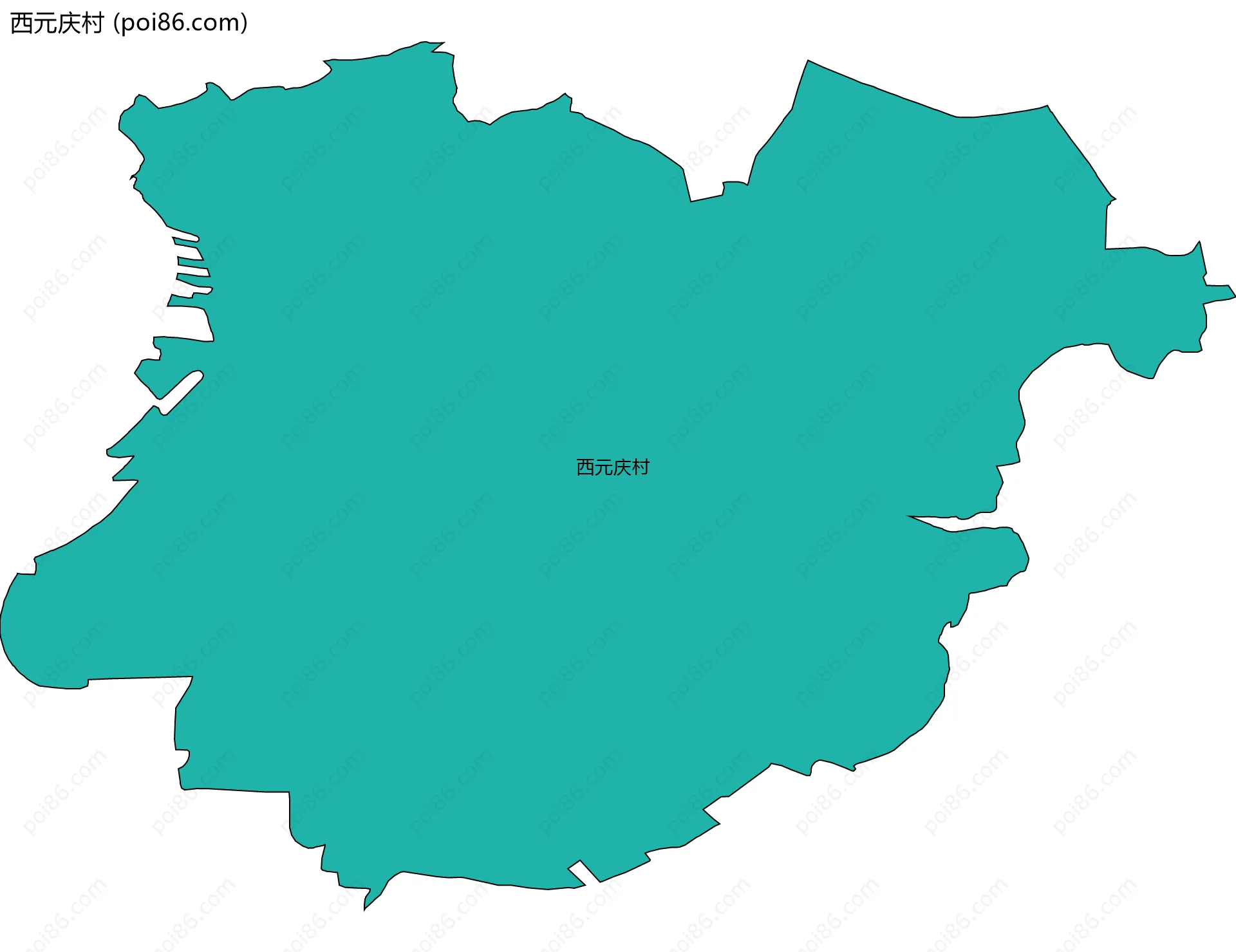 西元庆村边界地图