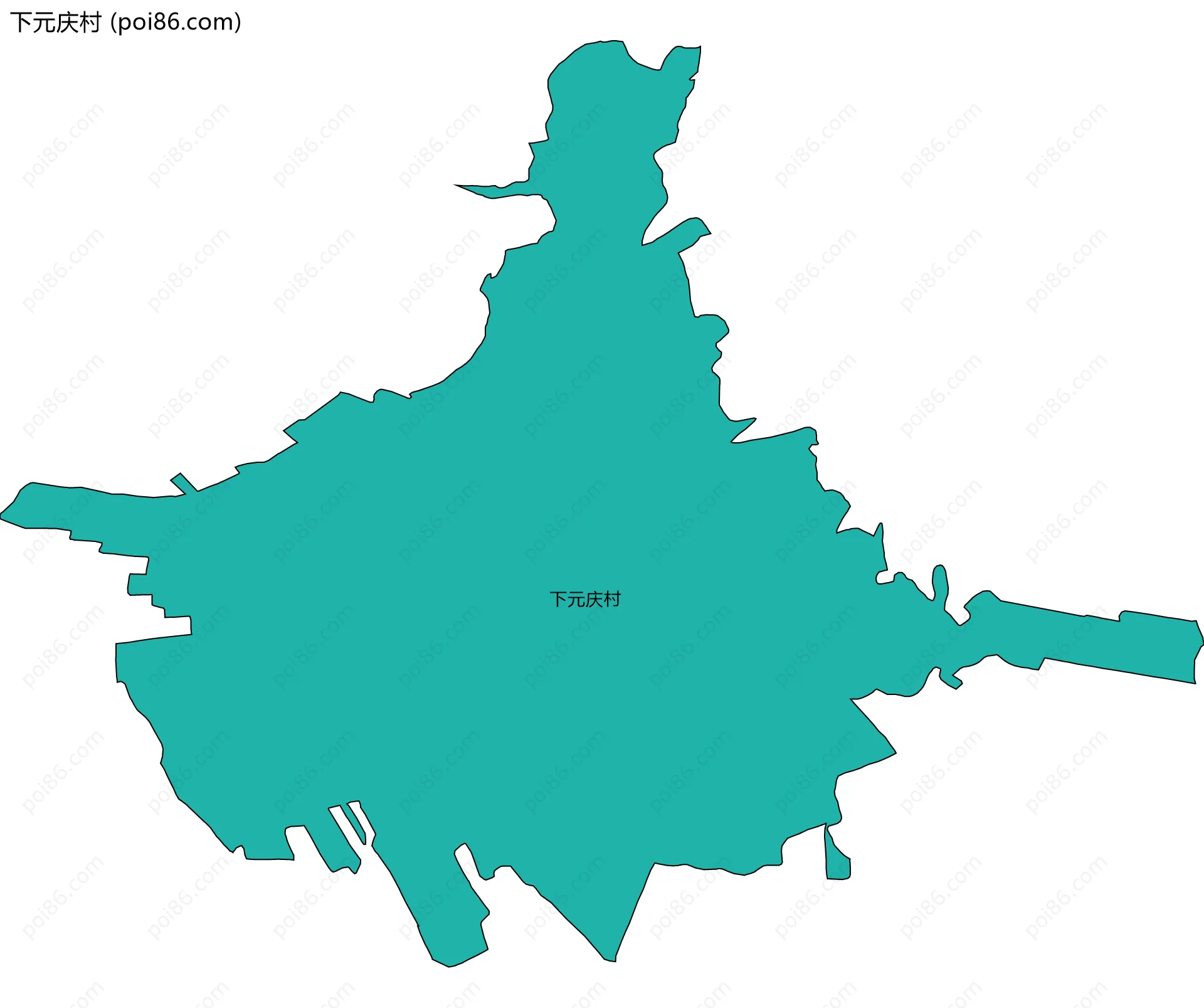 下元庆村边界地图