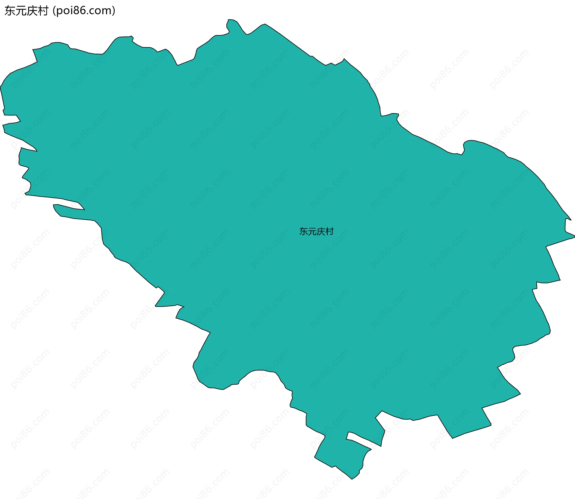 东元庆村边界地图