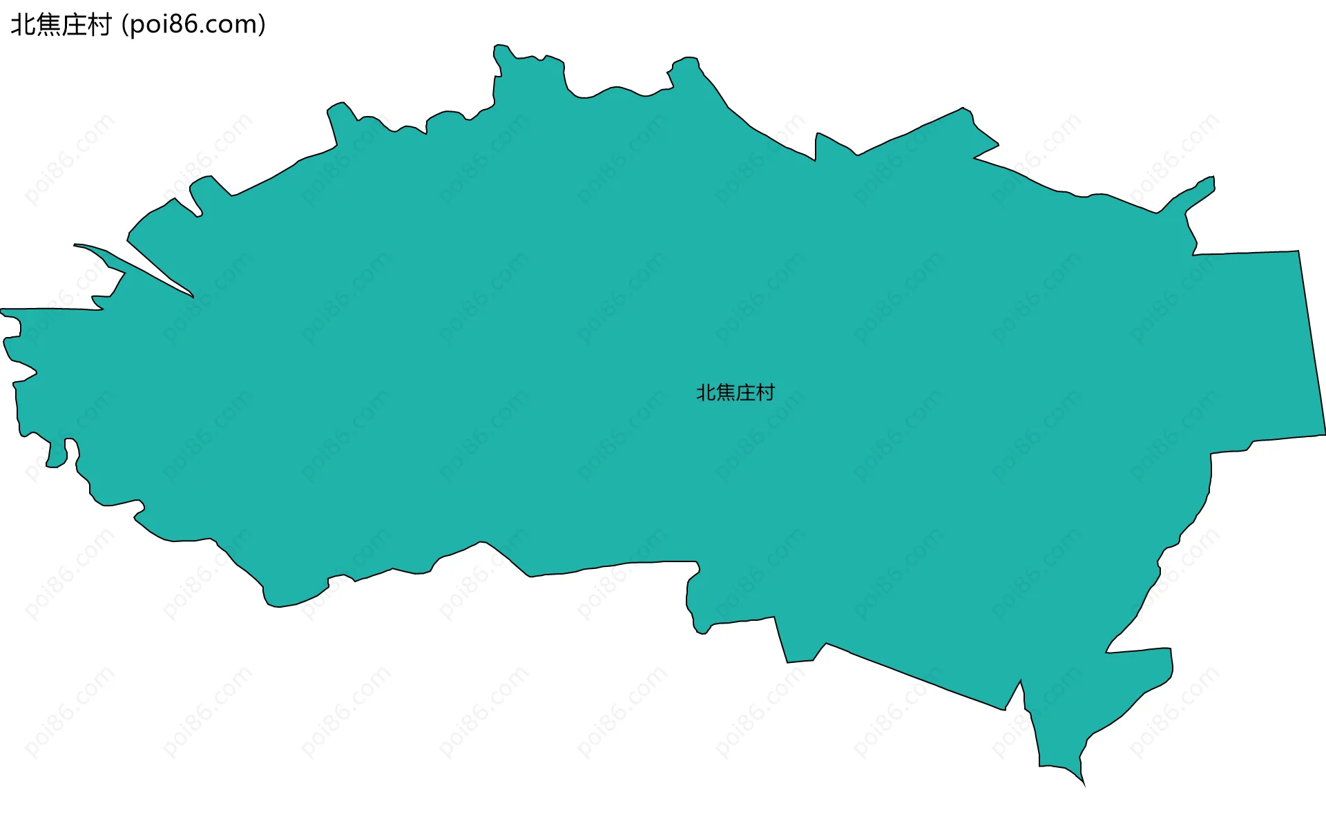 北焦庄村边界地图