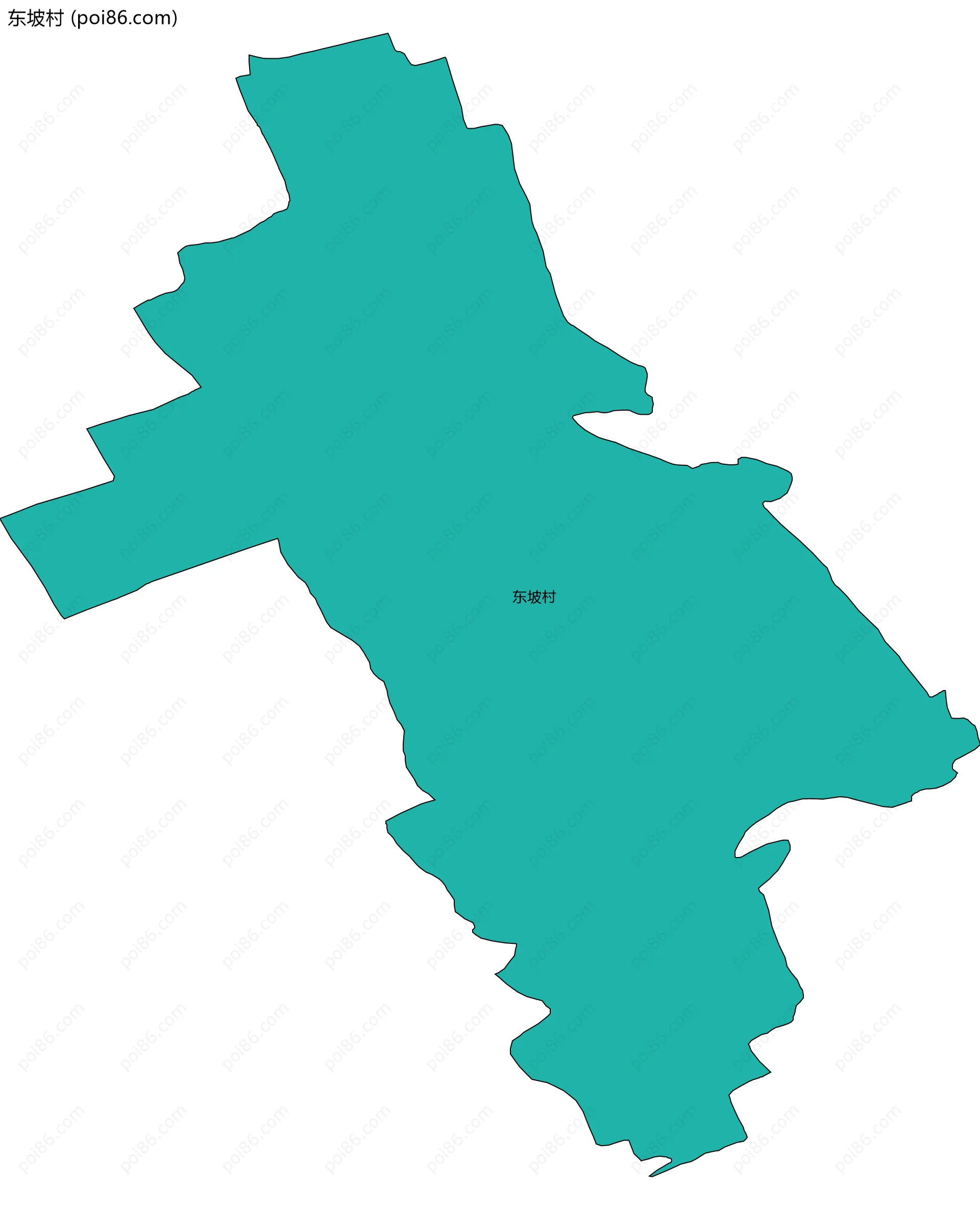 东坡村边界地图