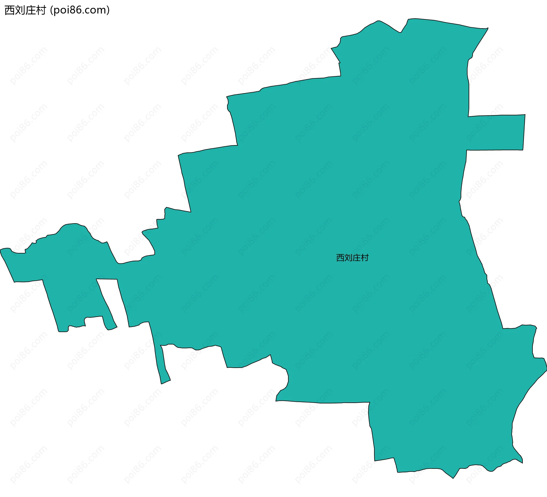 西刘庄村边界地图