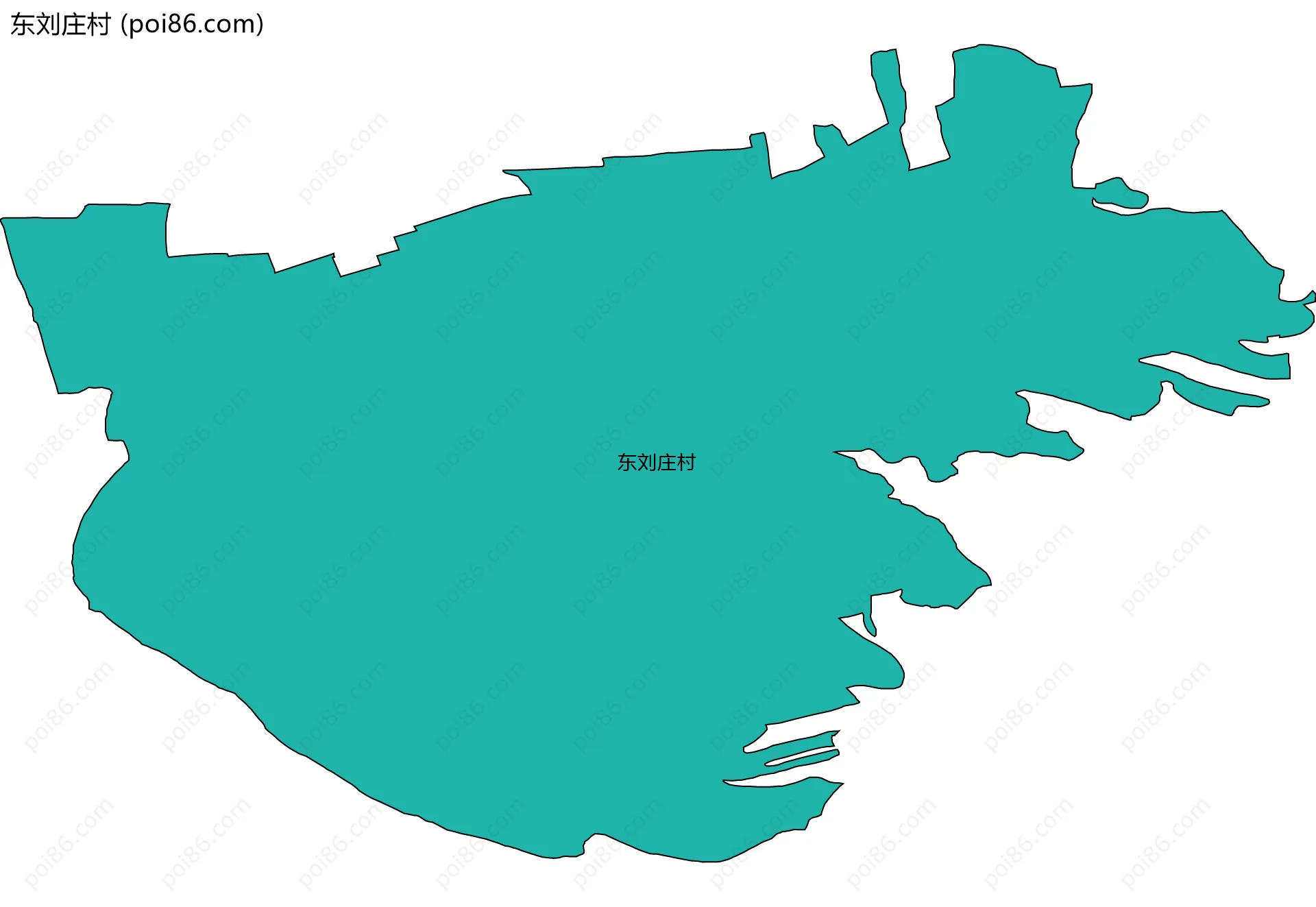 东刘庄村边界地图