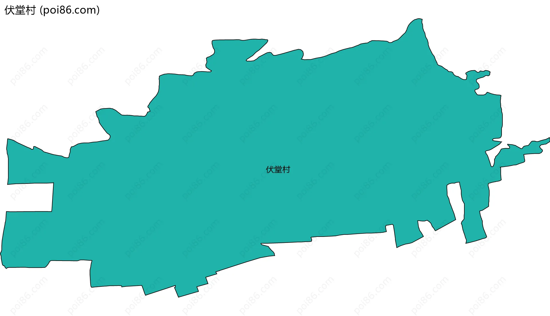 伏堂村边界地图