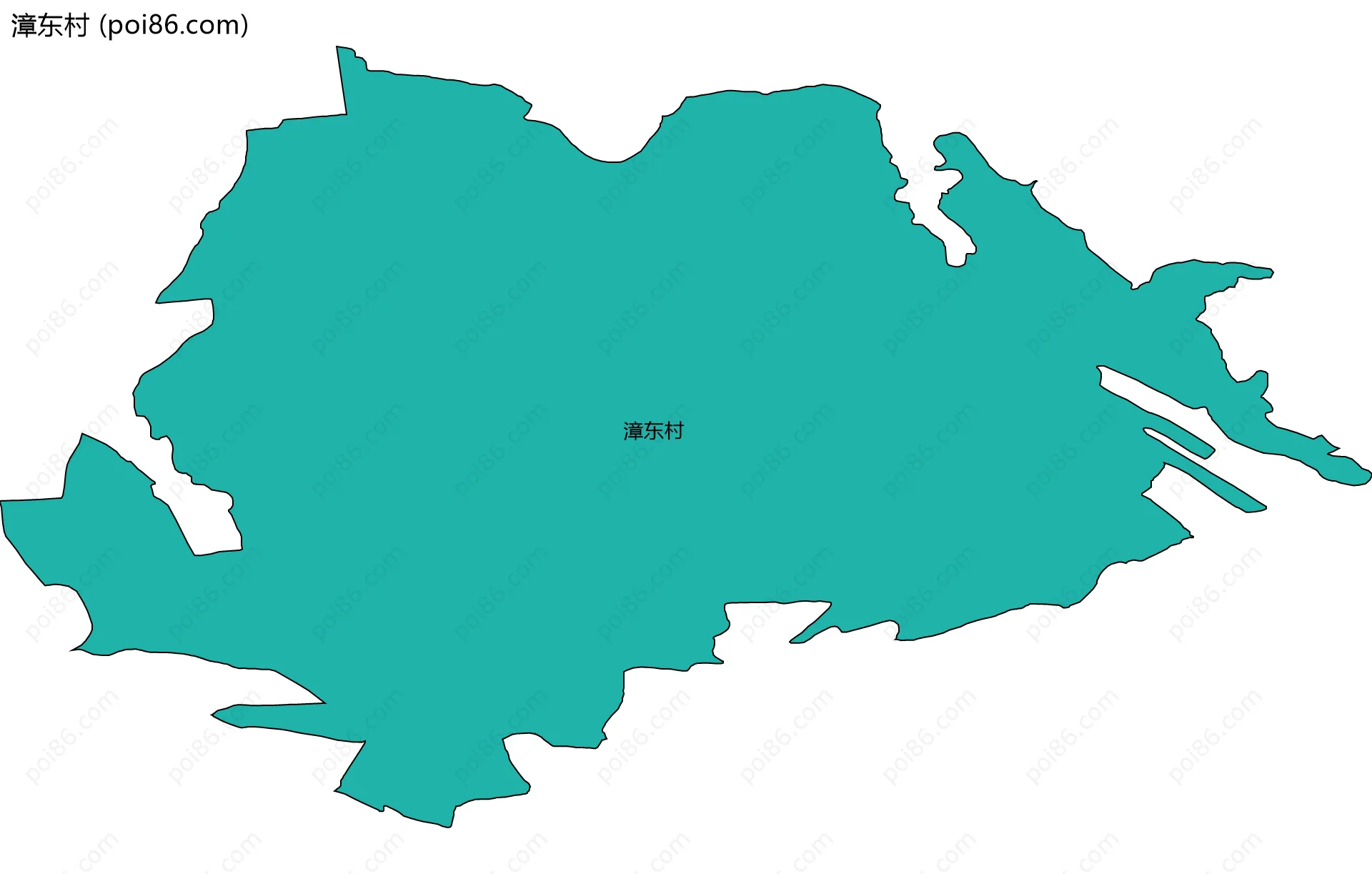 漳东村边界地图