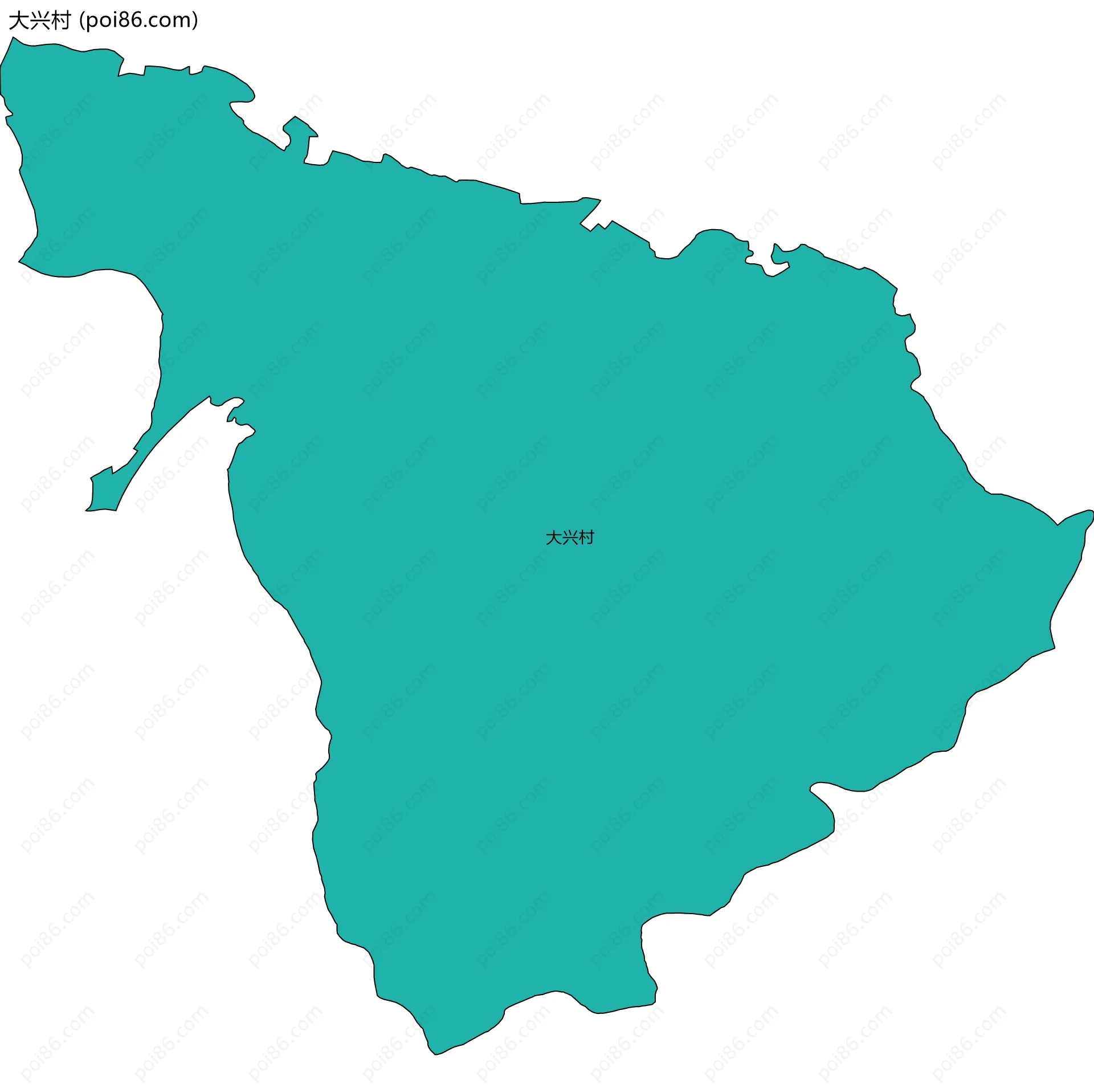 大兴村边界地图