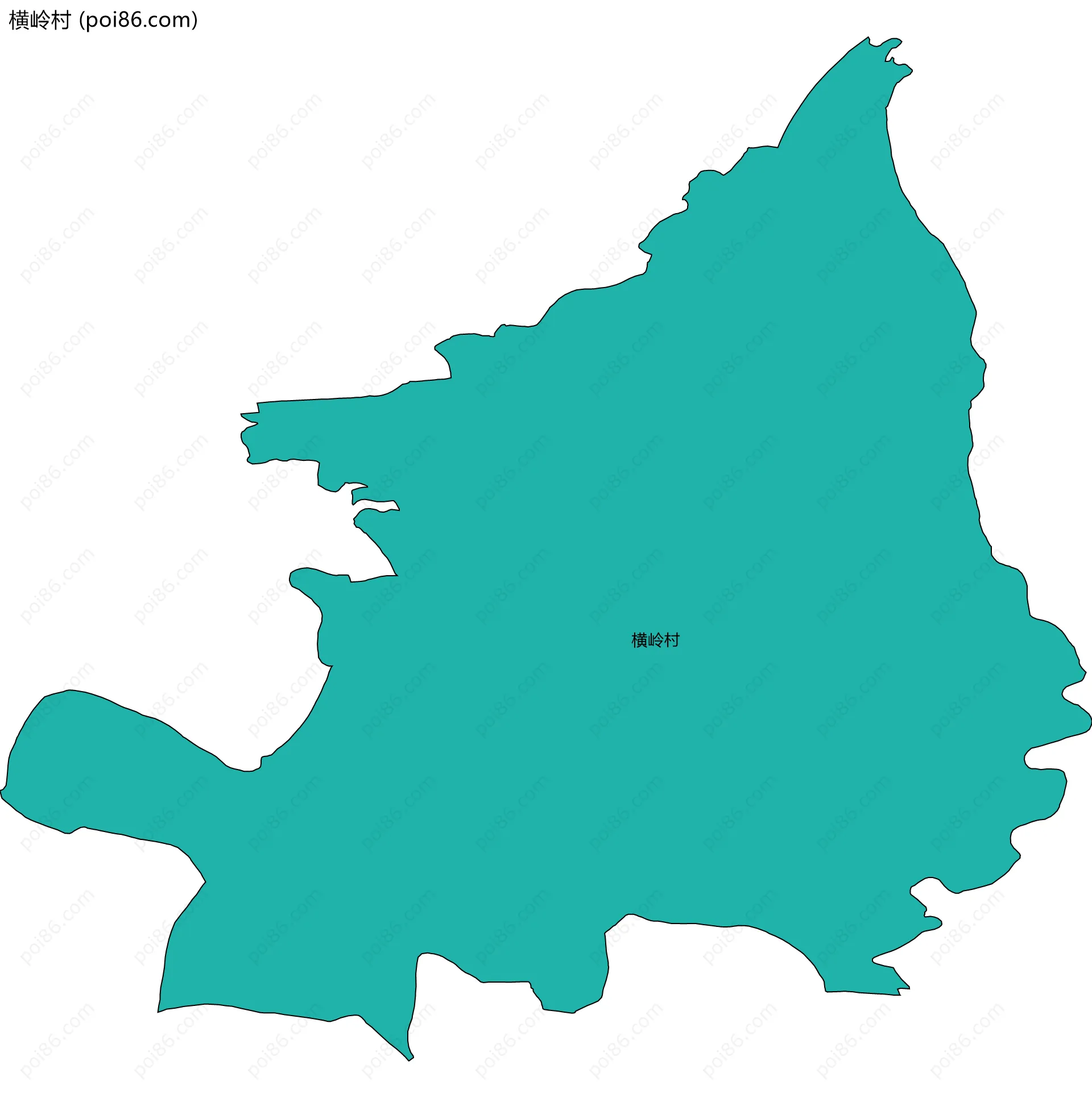 横岭村边界地图