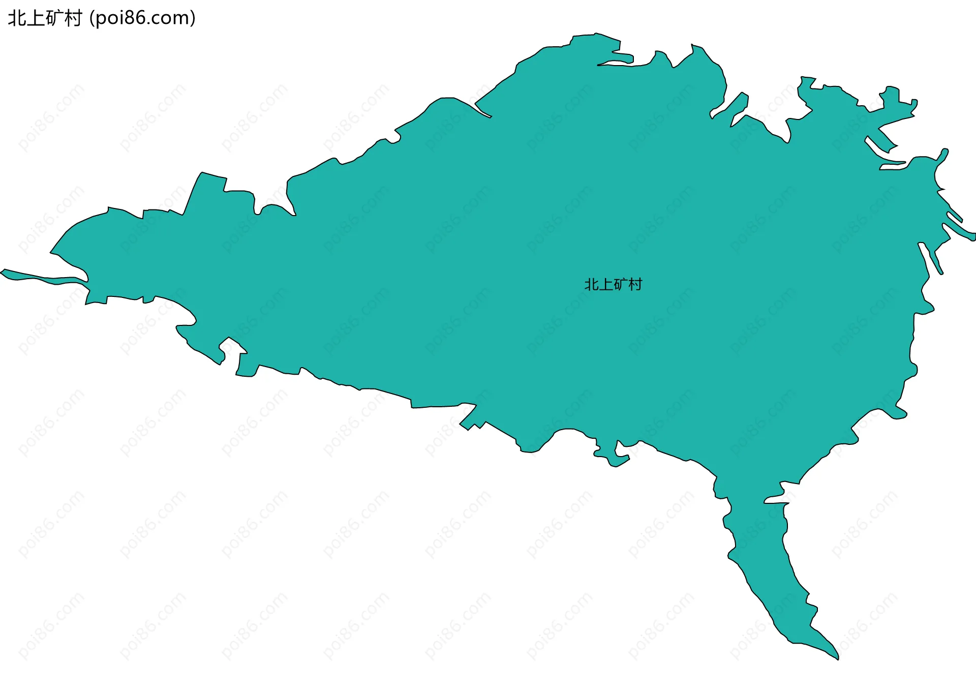 北上矿村边界地图