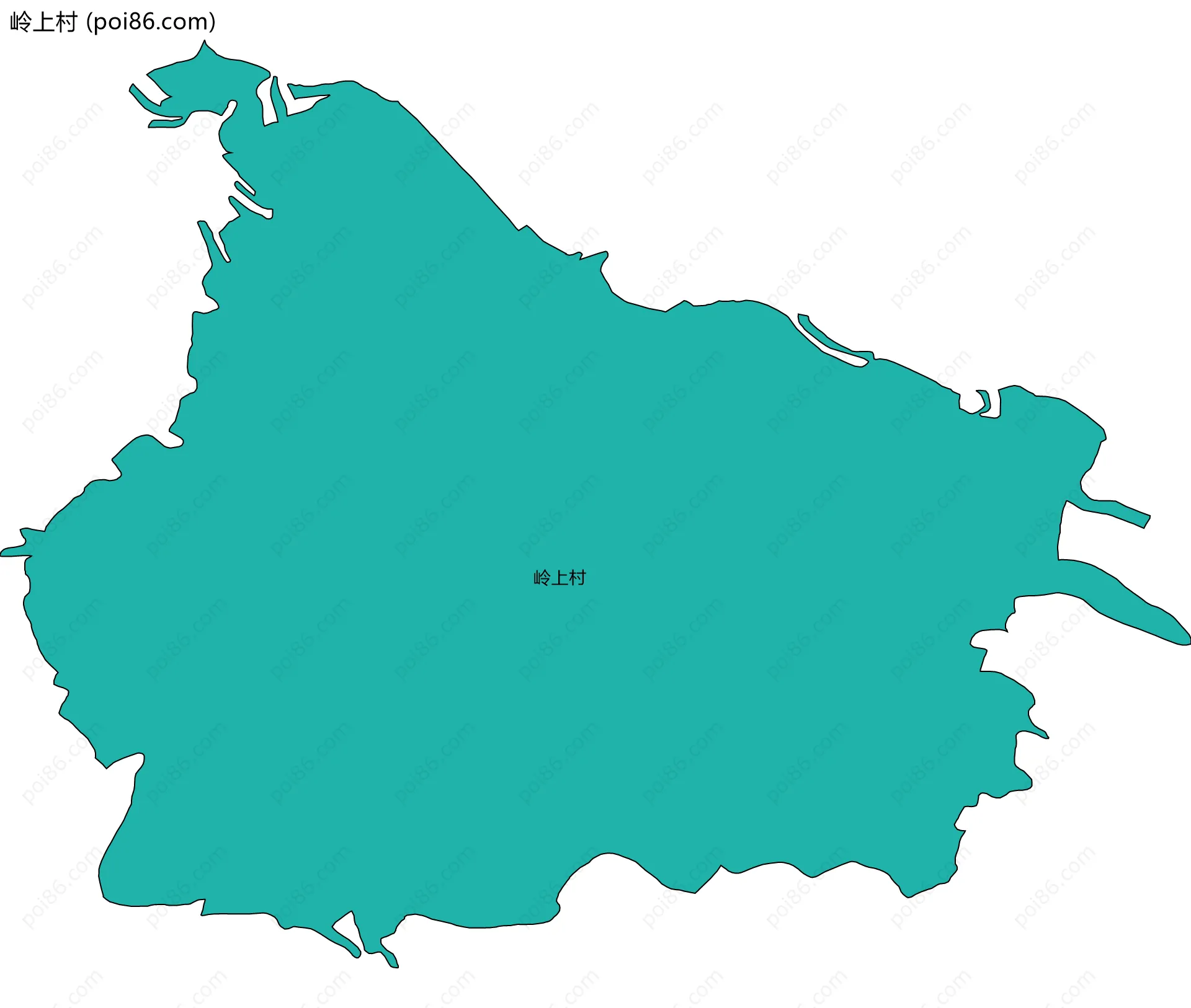 岭上村边界地图