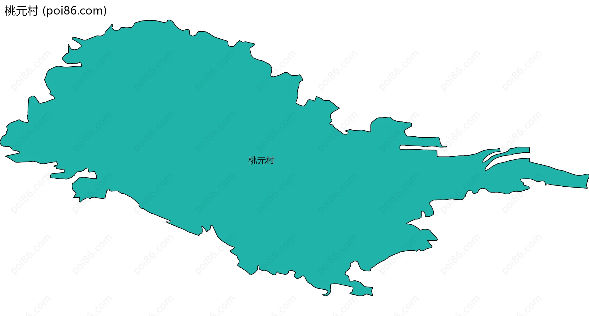 桃元村边界地图