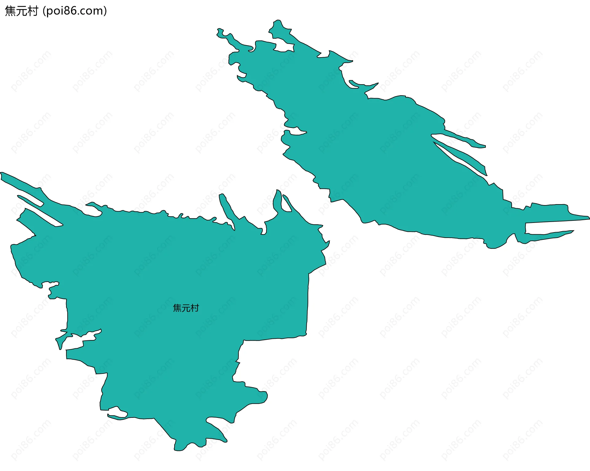 焦元村边界地图