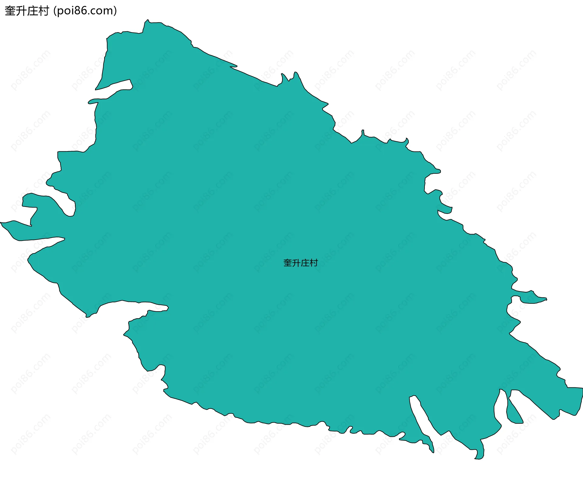 奎升庄村边界地图