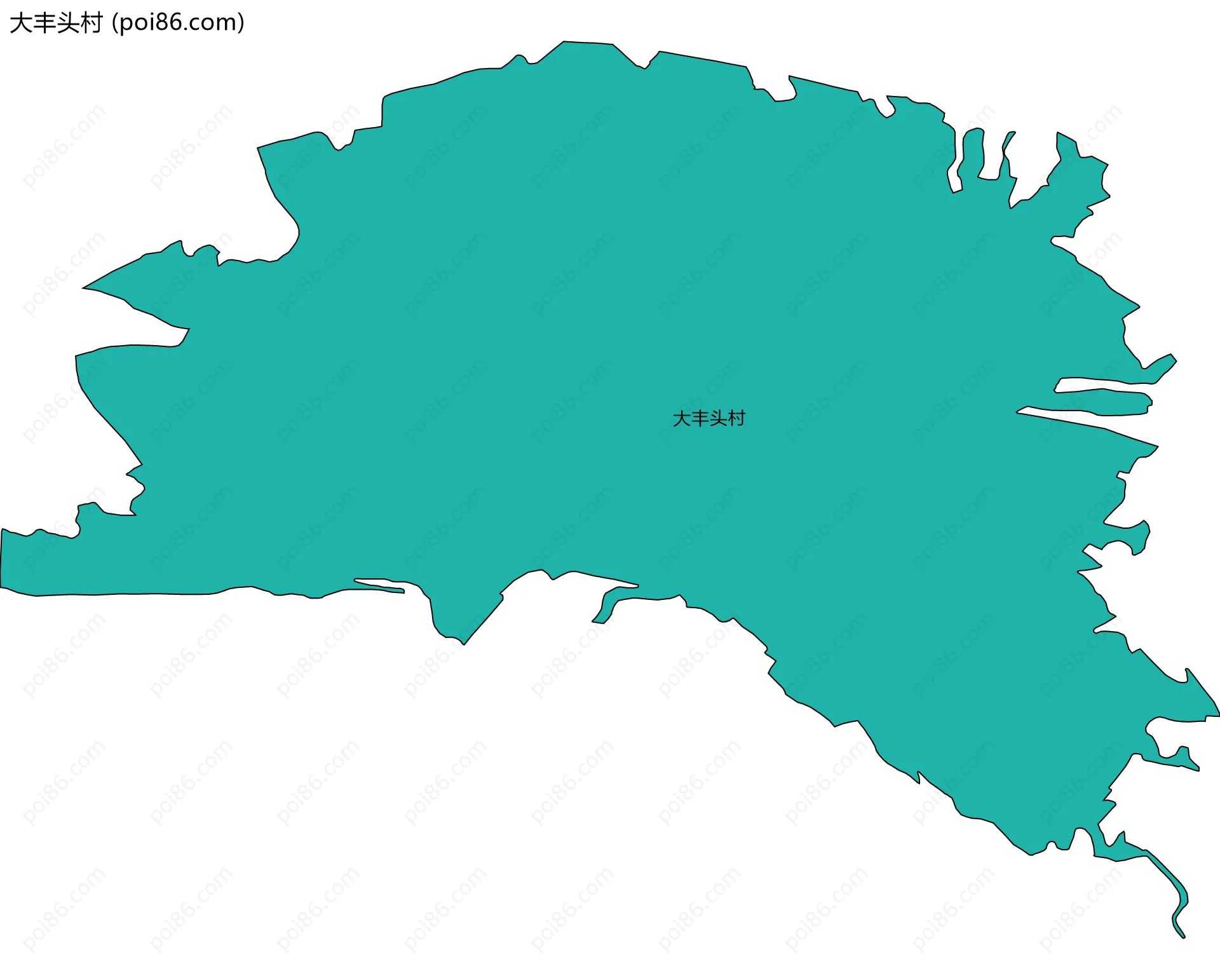 大丰头村边界地图