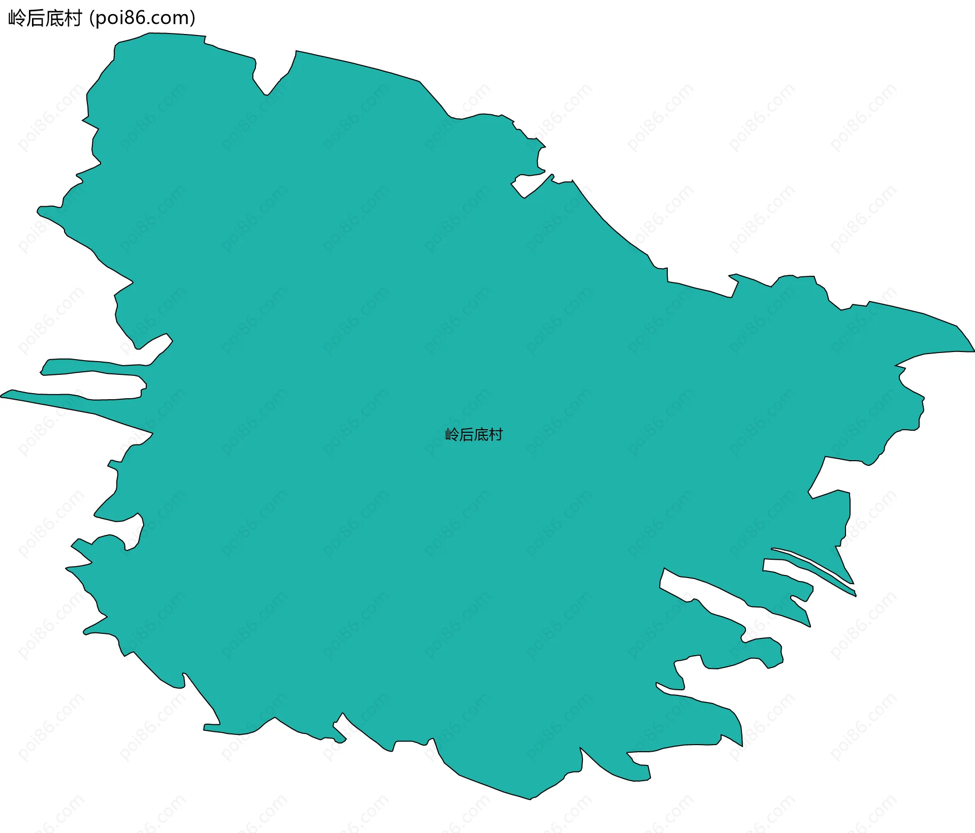 岭后底村边界地图